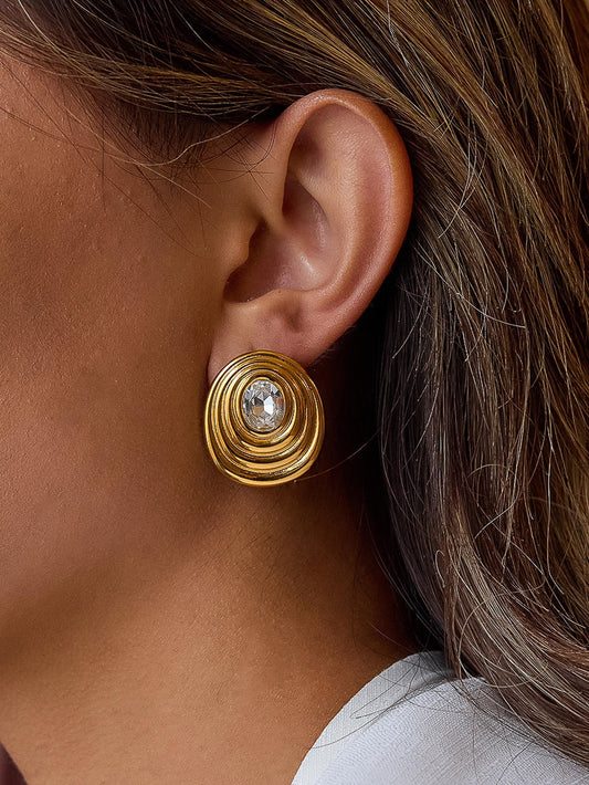 Oliva Oval Stud Earring