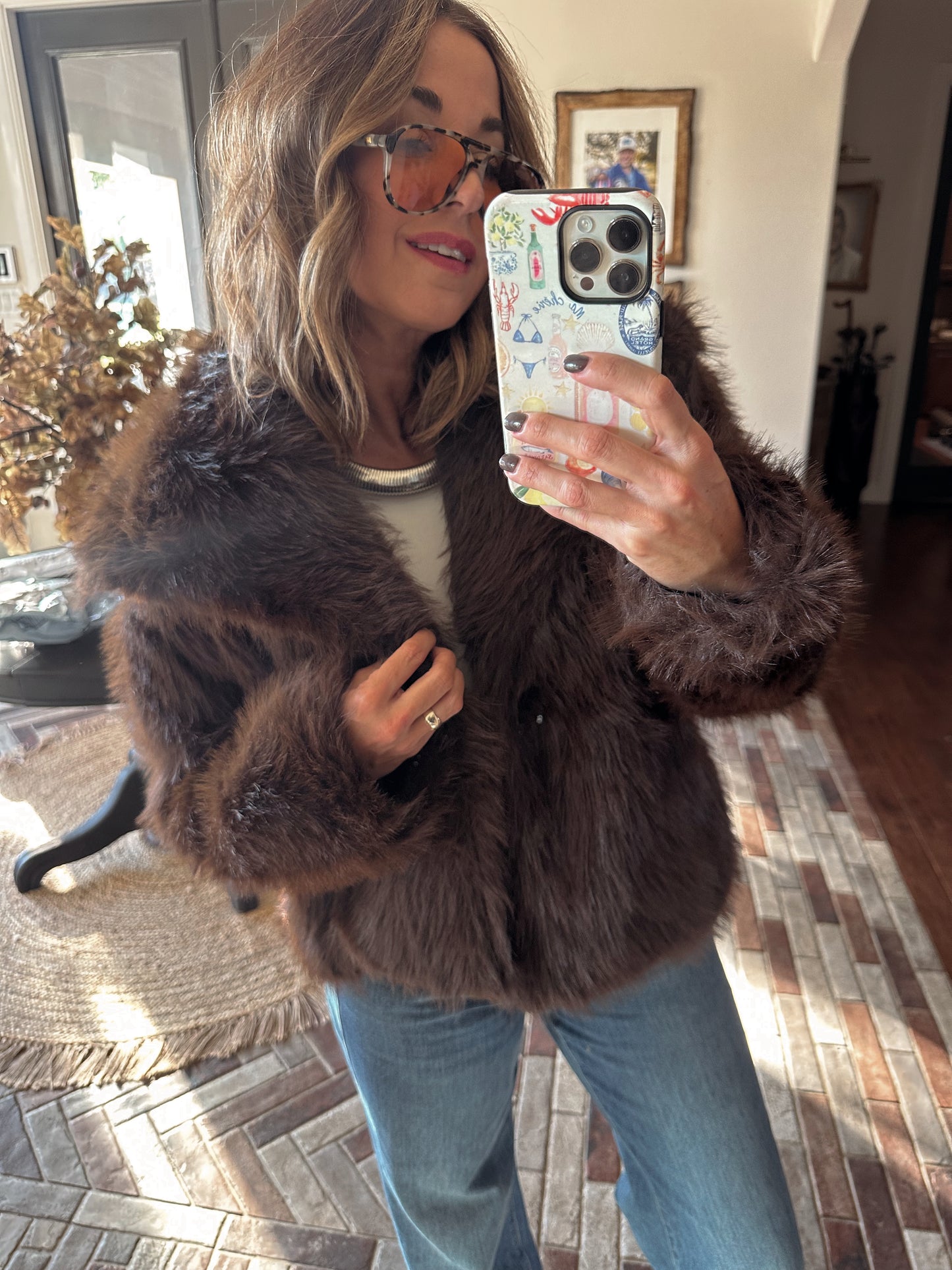 Foxy Faux Fur Jacket