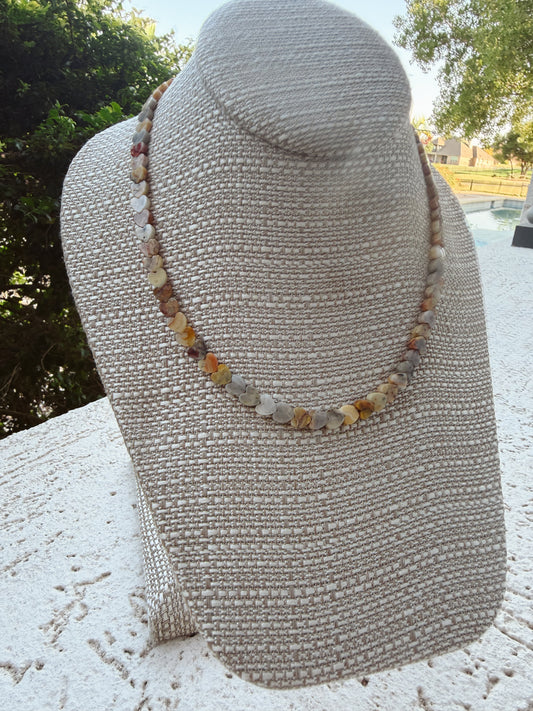 Red Jasper Dainty Heart Necklace