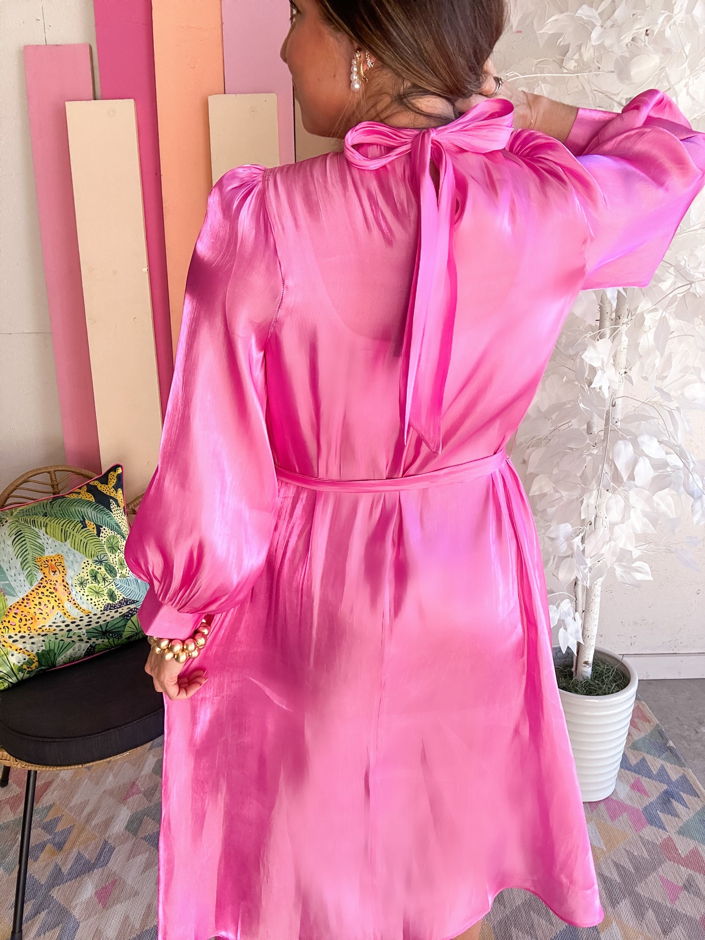 Mimi Metallic MIDI Dress