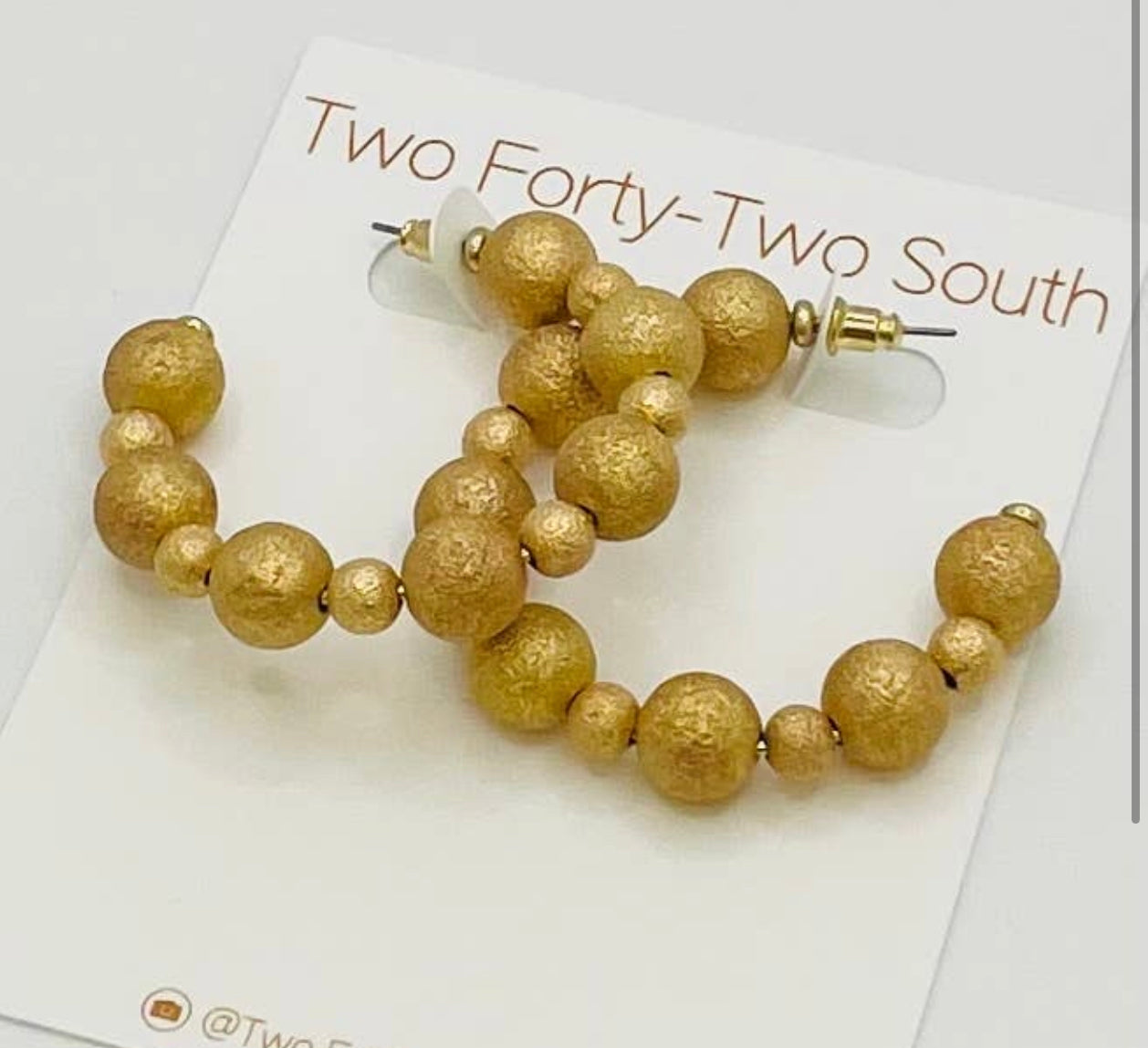 Golden Frosted Hoops