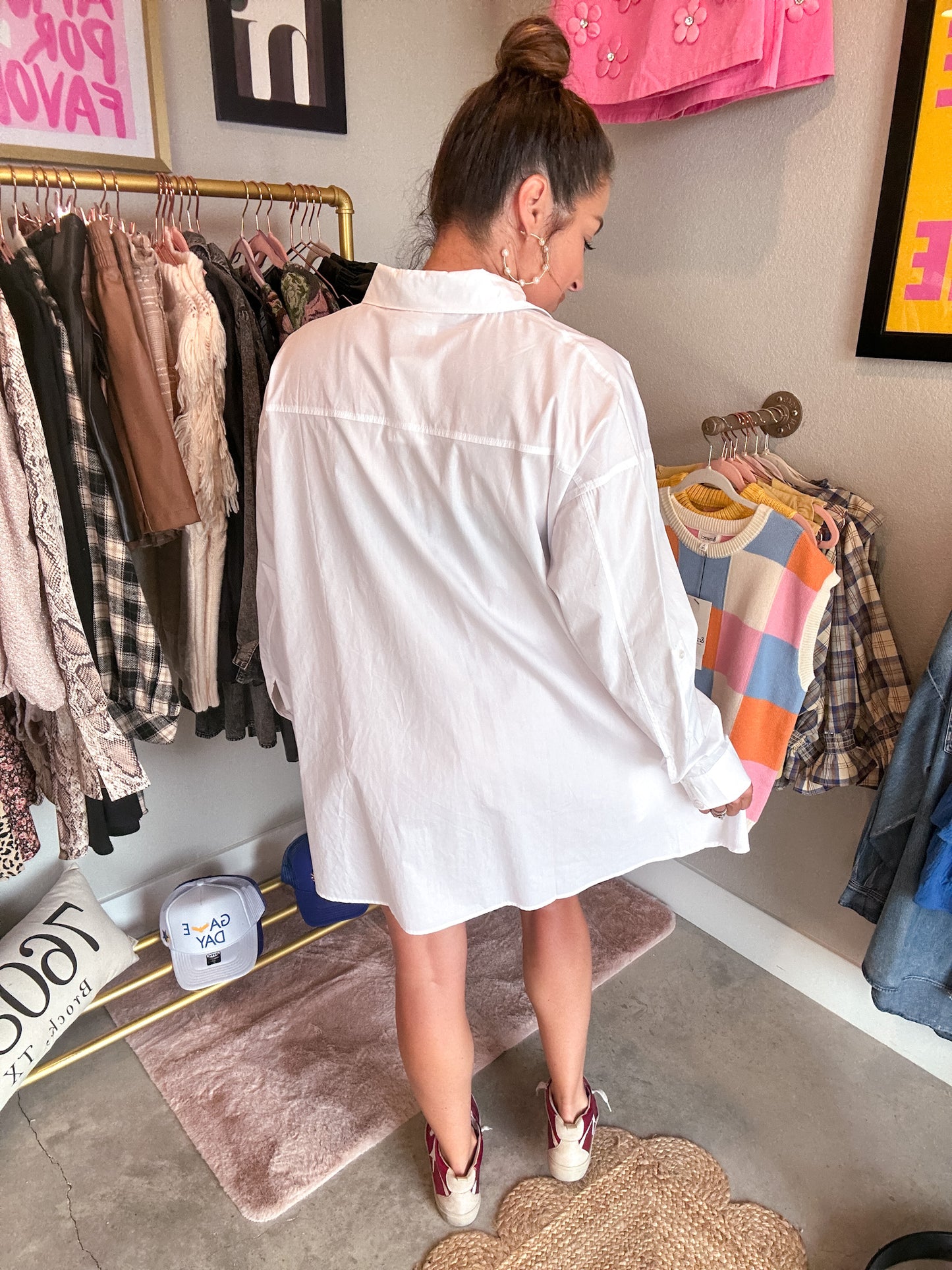 Pretty Poplin Shirt Dress