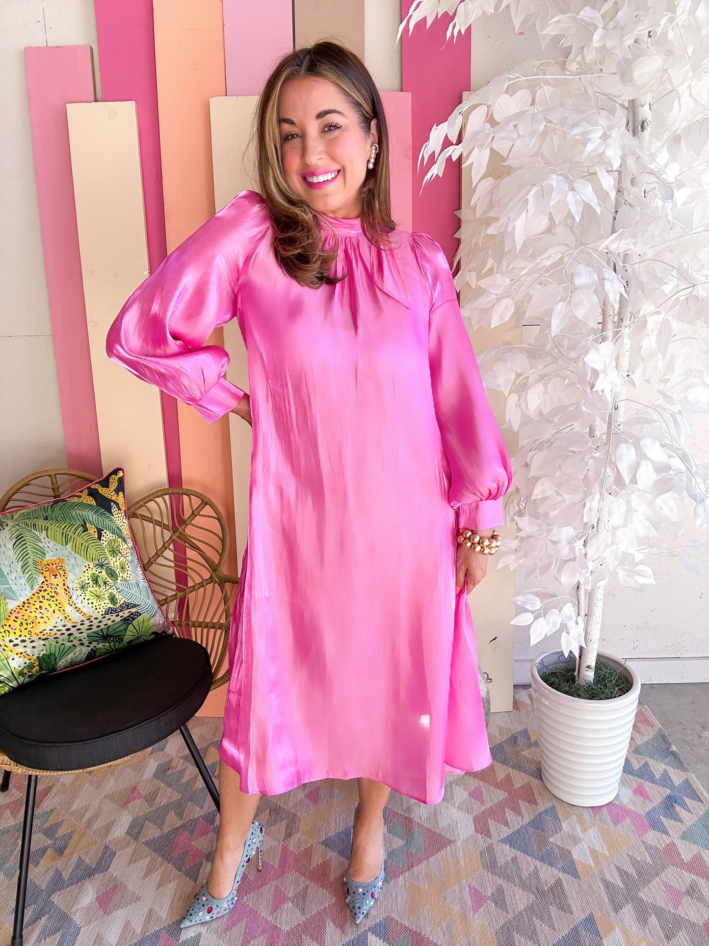 Mimi Metallic MIDI Dress