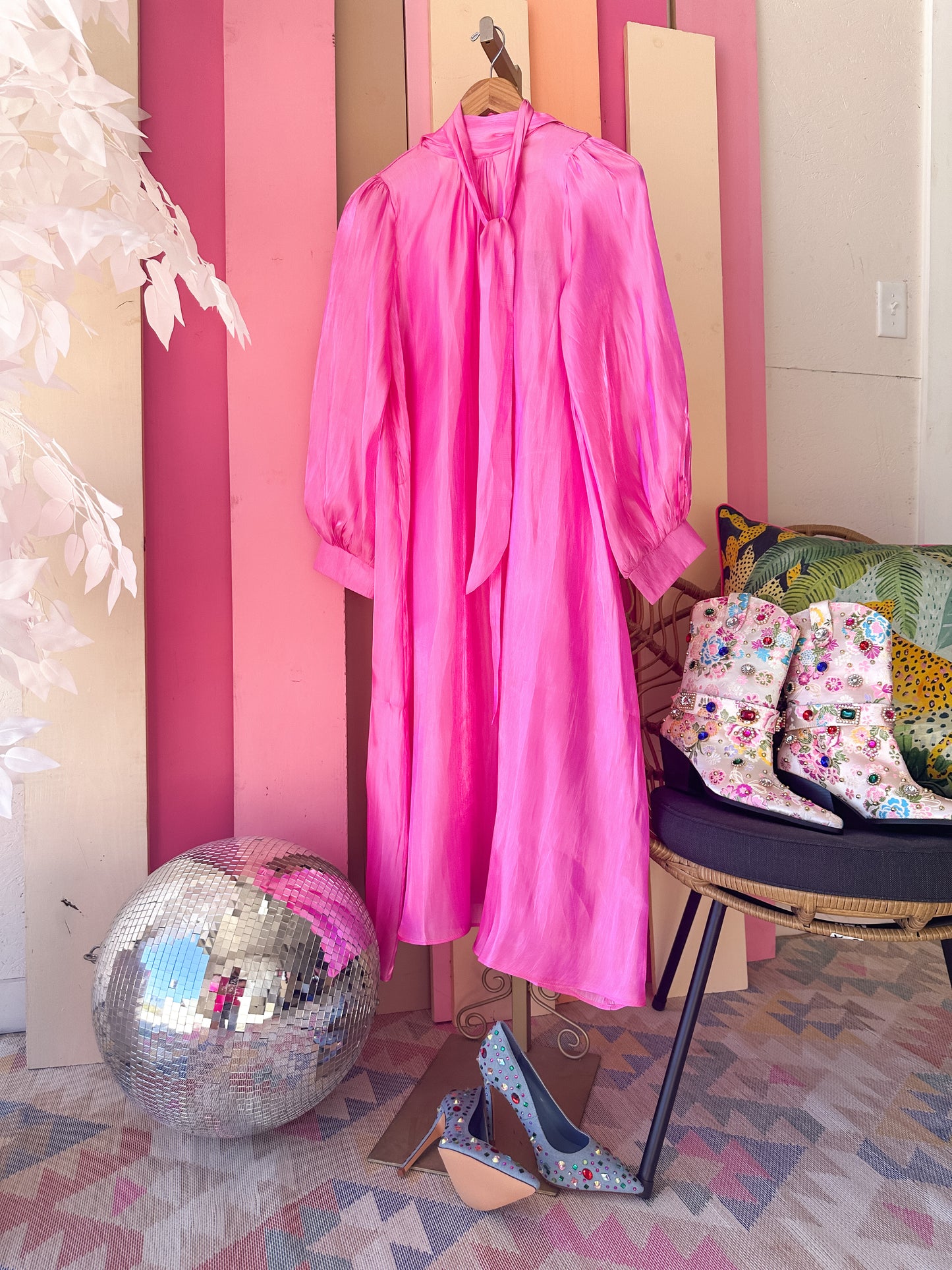 Mimi Metallic MIDI Dress