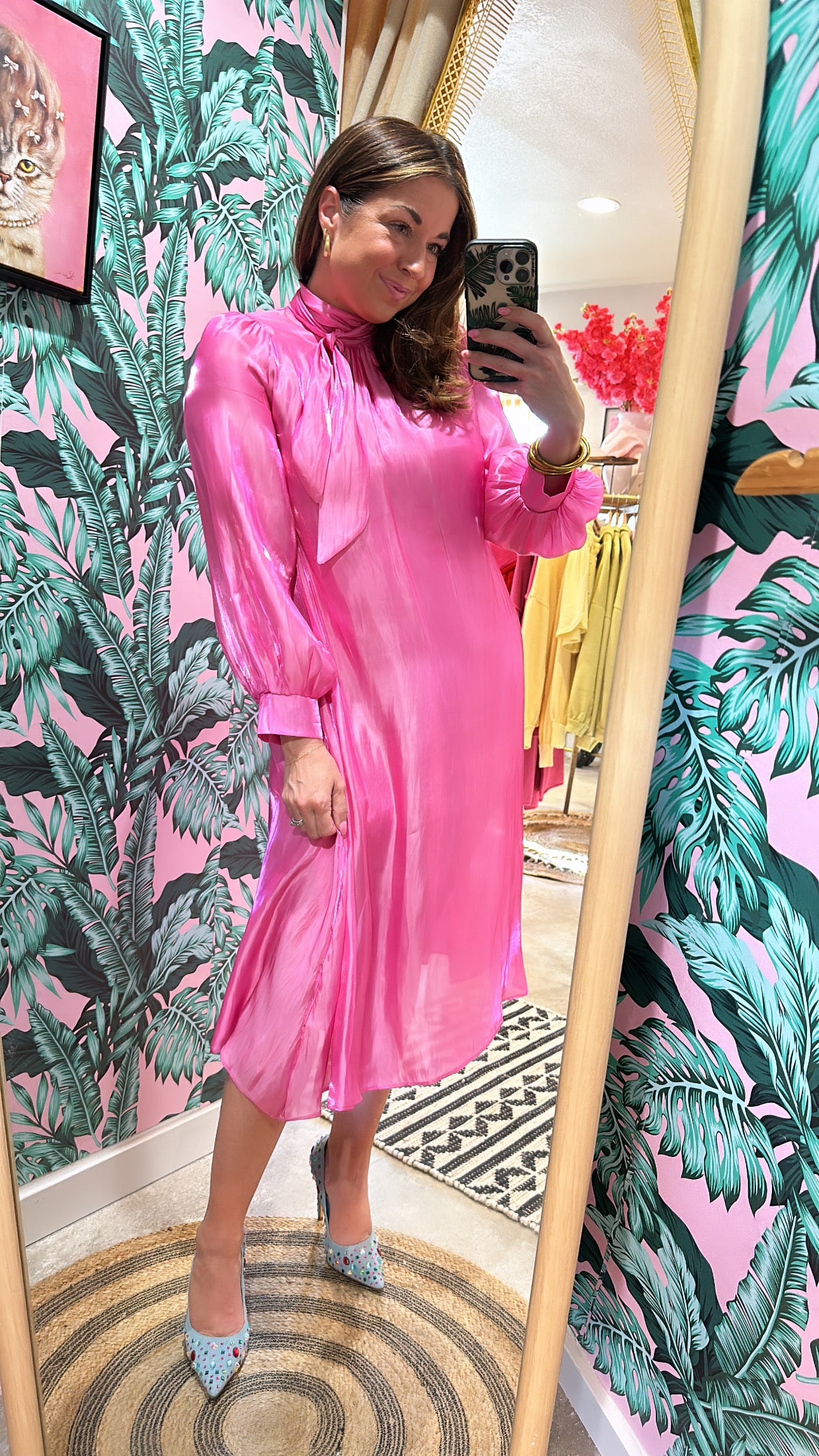 Mimi Metallic MIDI Dress