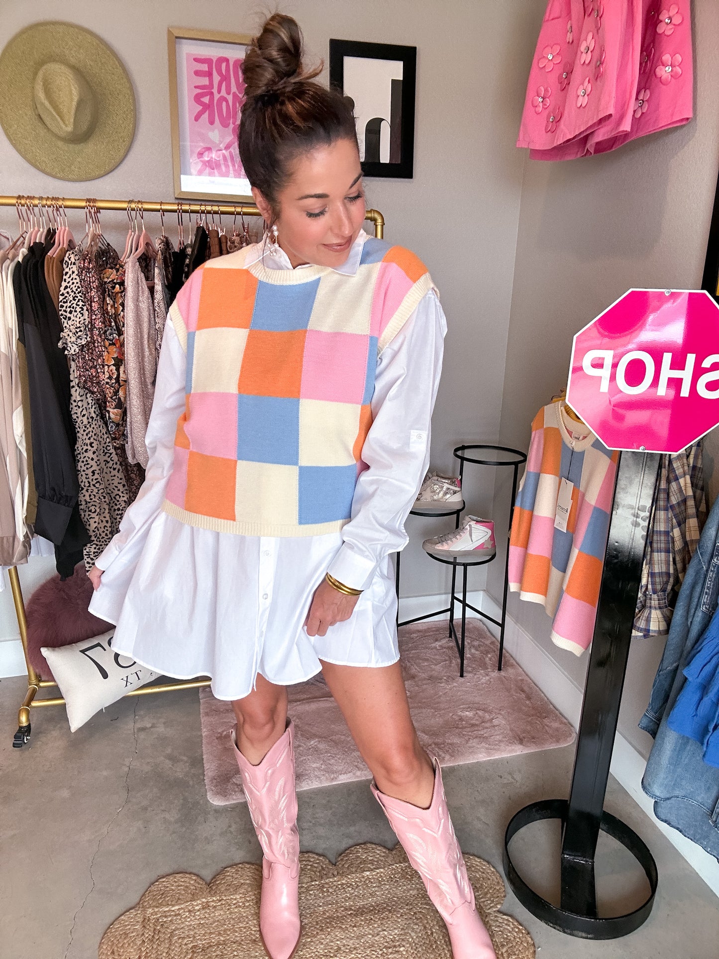Pretty Poplin Shirt Dress