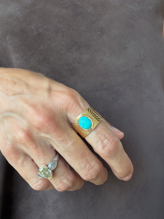 Adjustable Turquoise Ring