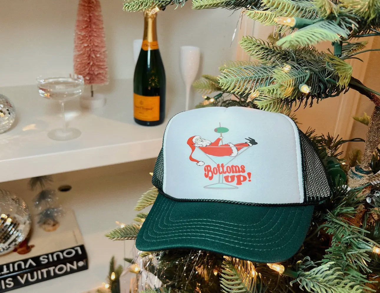 Bottoms Up Santa Trucker Hat