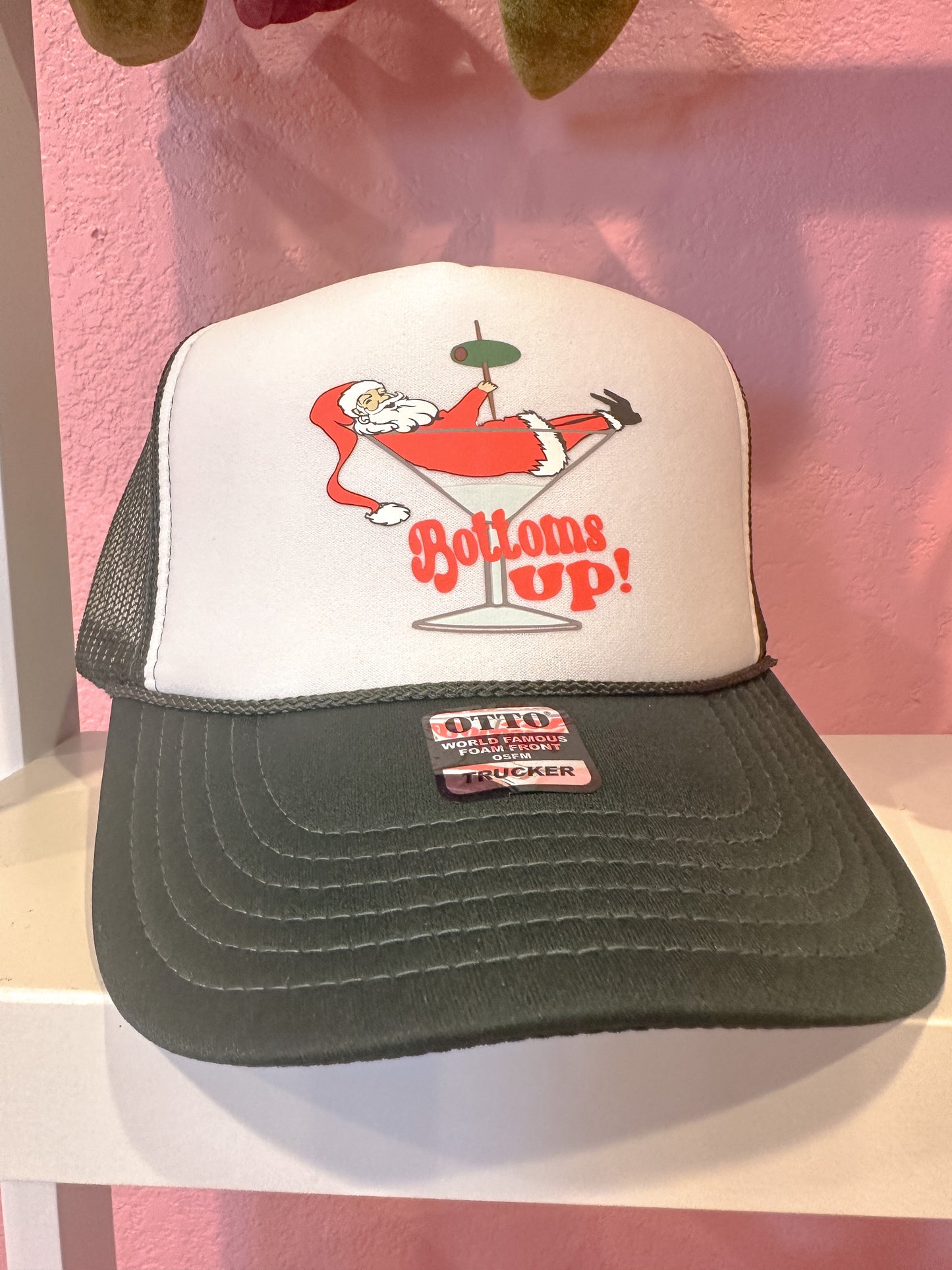 Bottoms Up Santa Trucker Hat