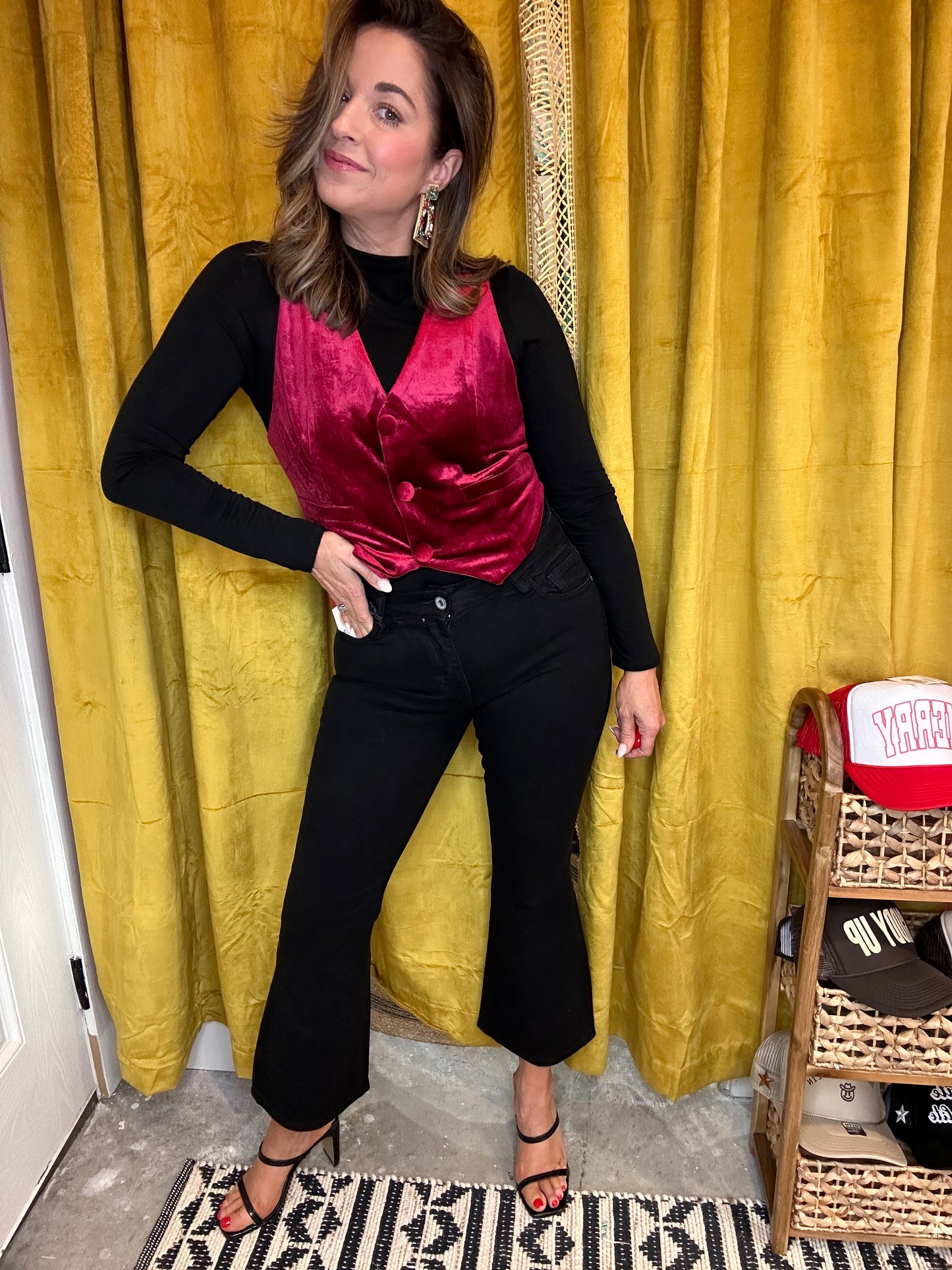 Merry & Glam Velvet Vest