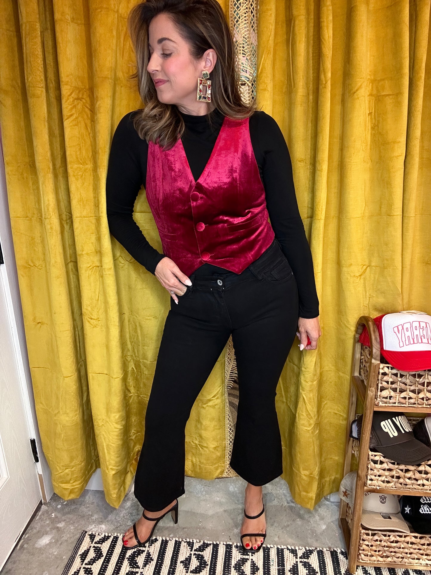 Merry & Glam Velvet Vest