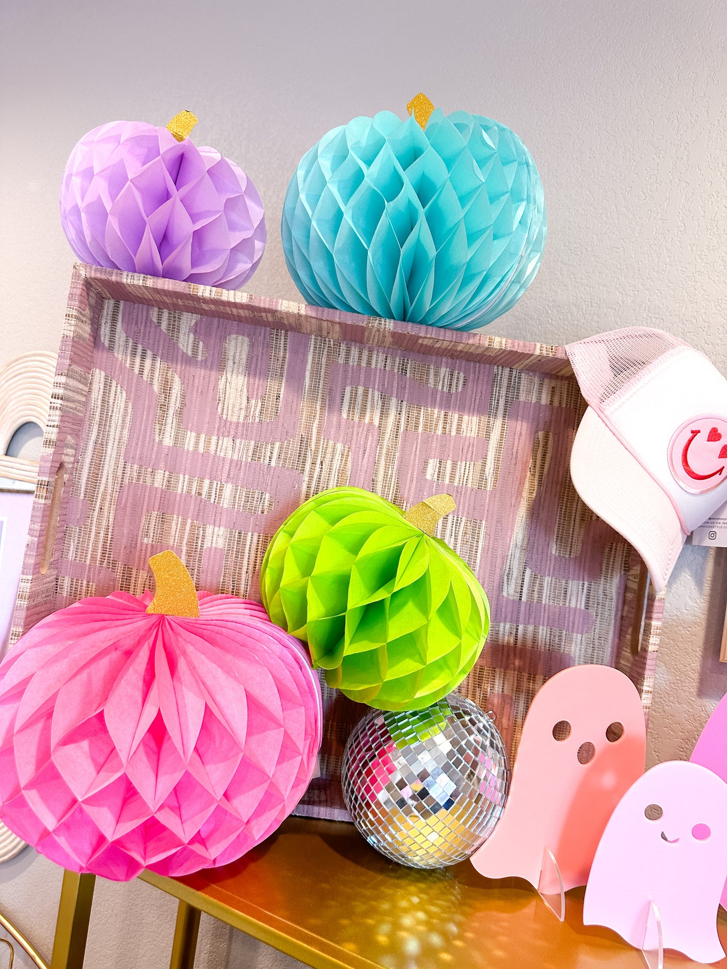Honeycomb Paper Pumpkins