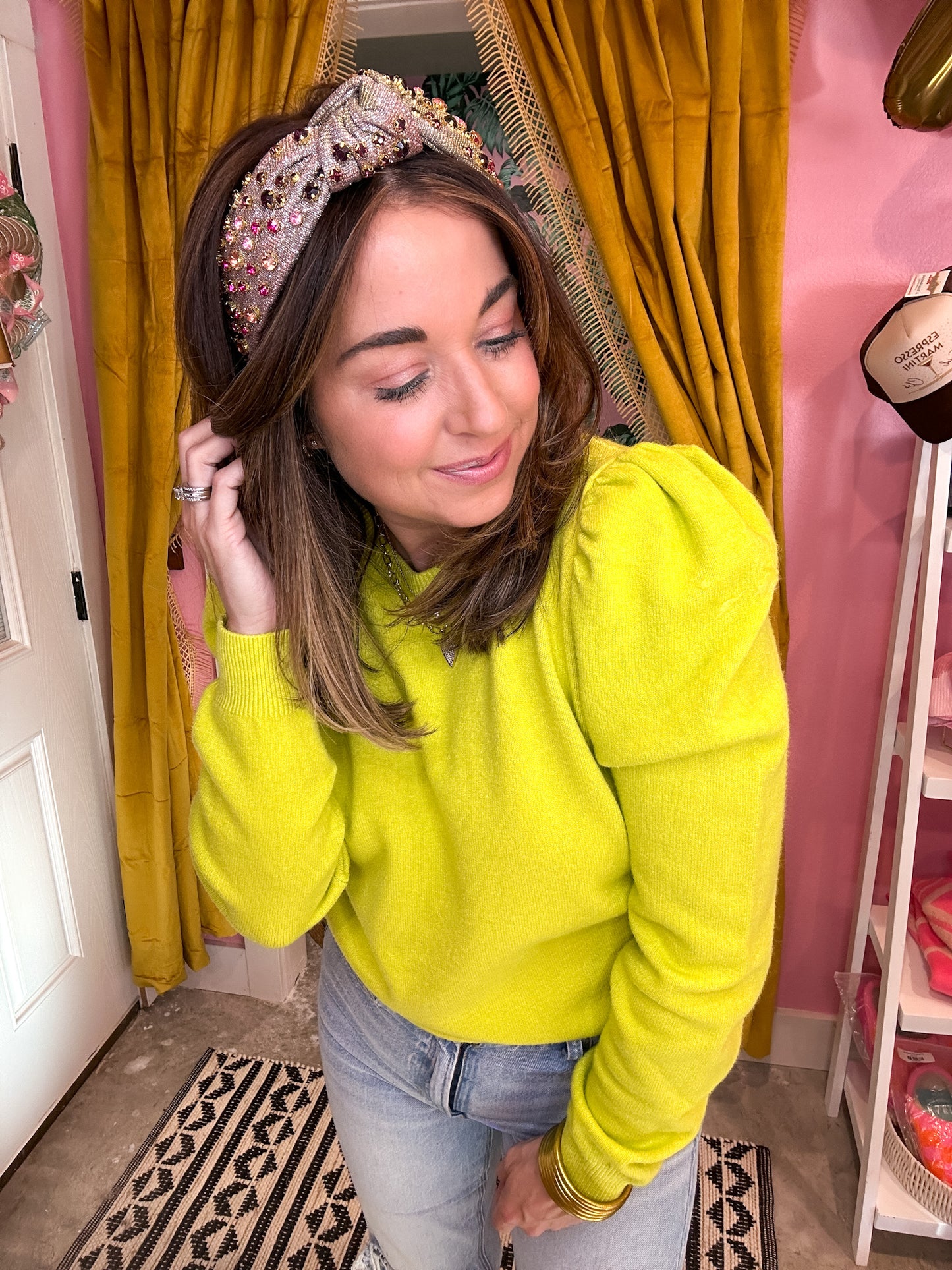 Metallic Top Knot Headband
