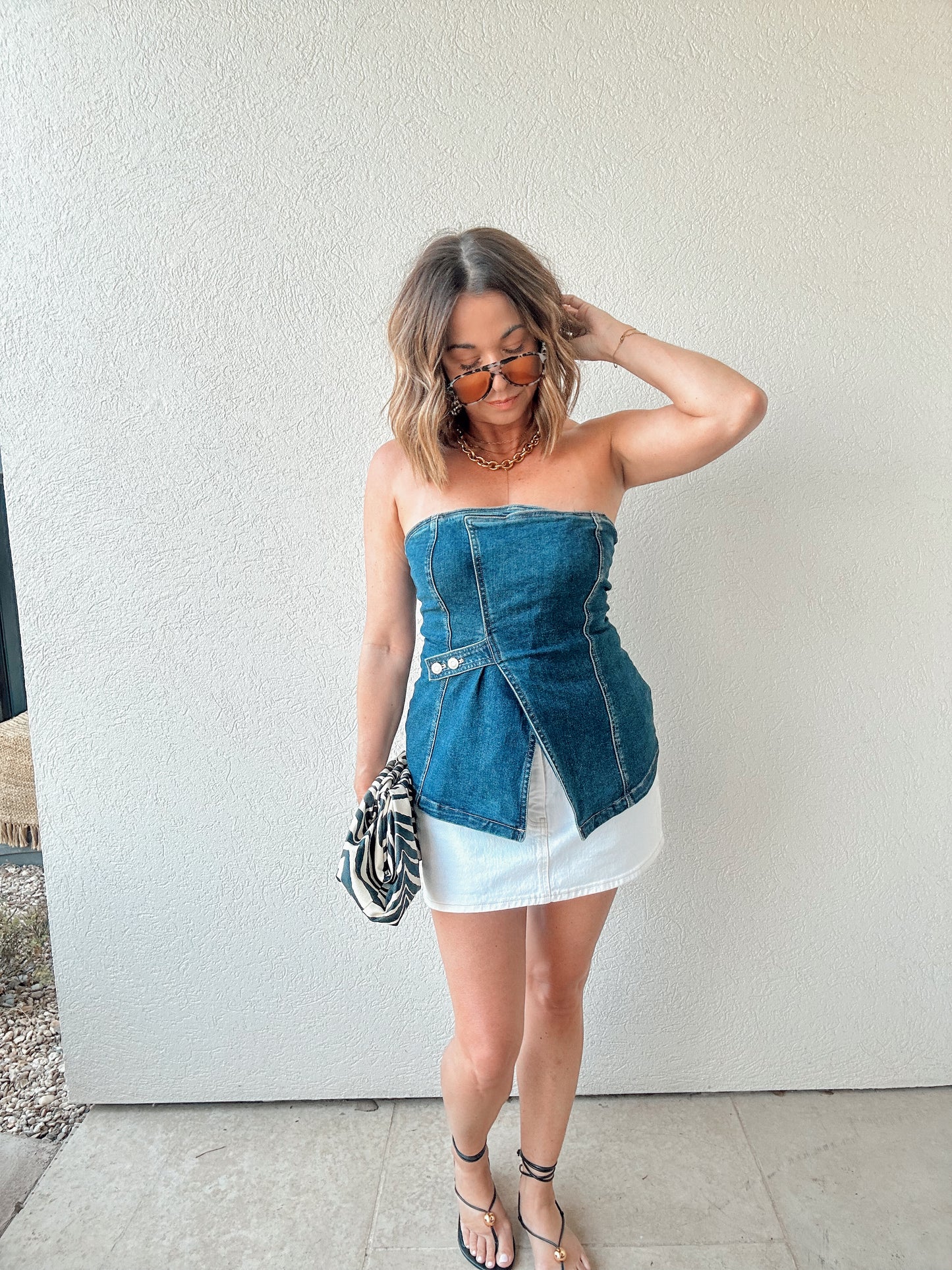 Denim Tube Top