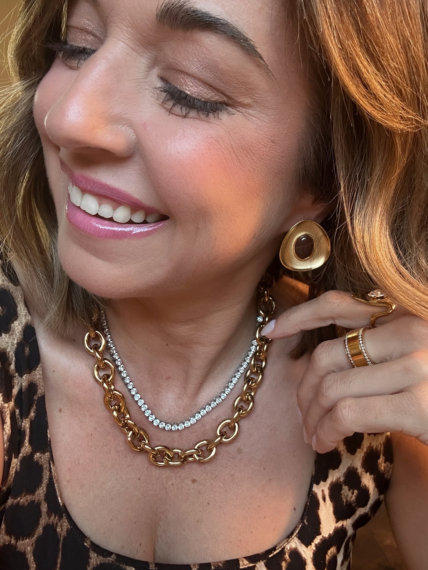 Gemstone Oval Earrings
