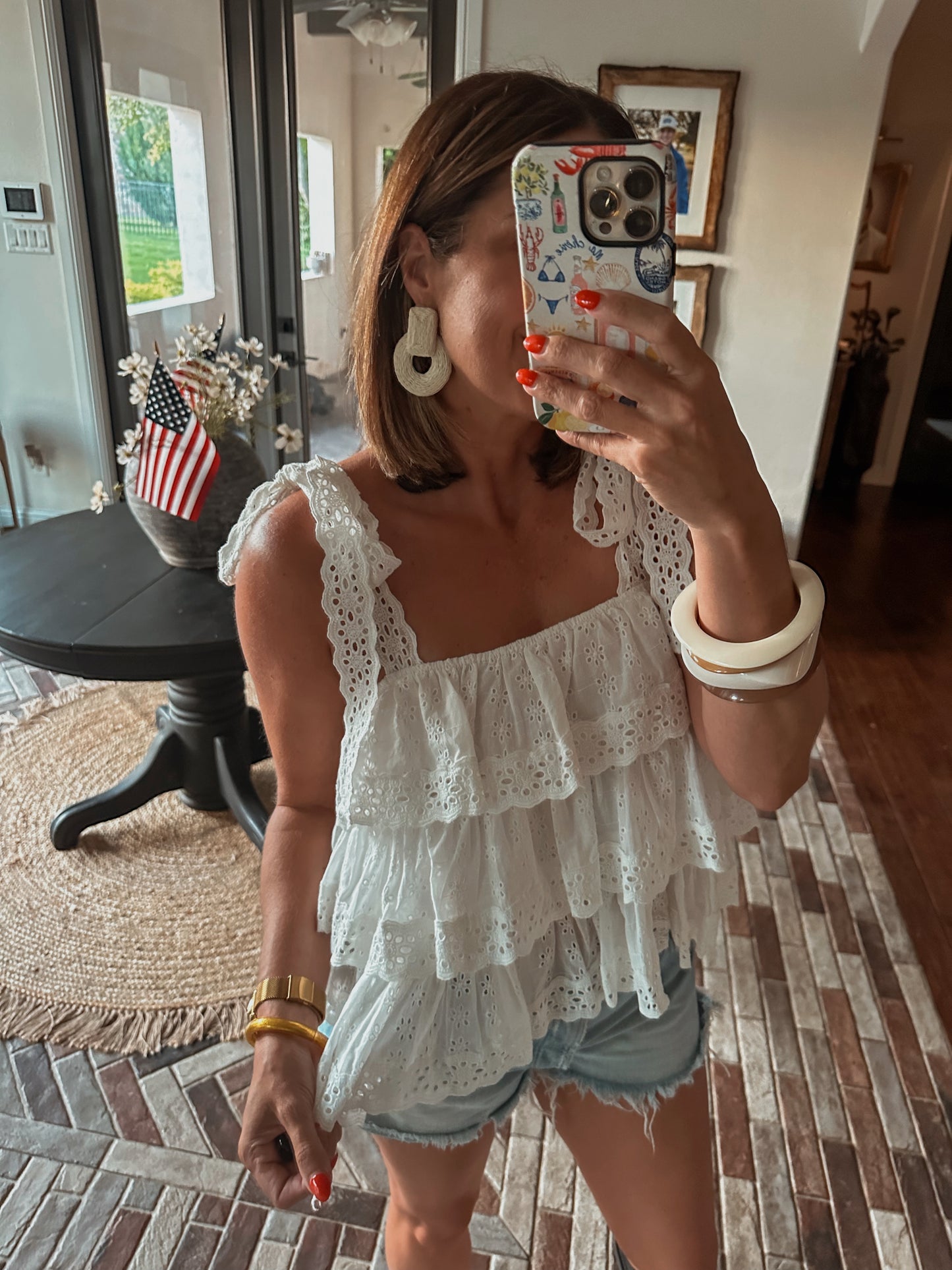 Lace Tiered Top