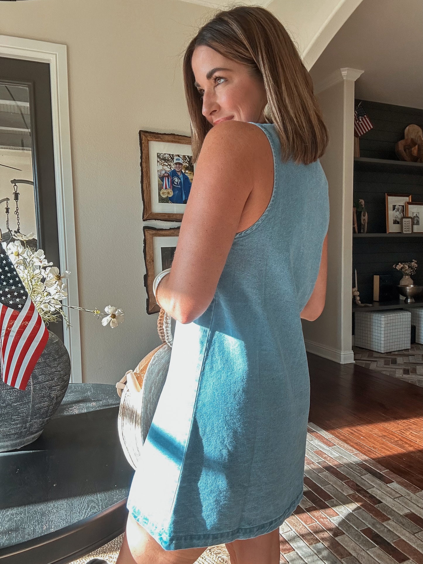 Blue Jean Baby Scalloped Mini Dress