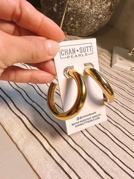 Chunky Large Hoop Earrings
