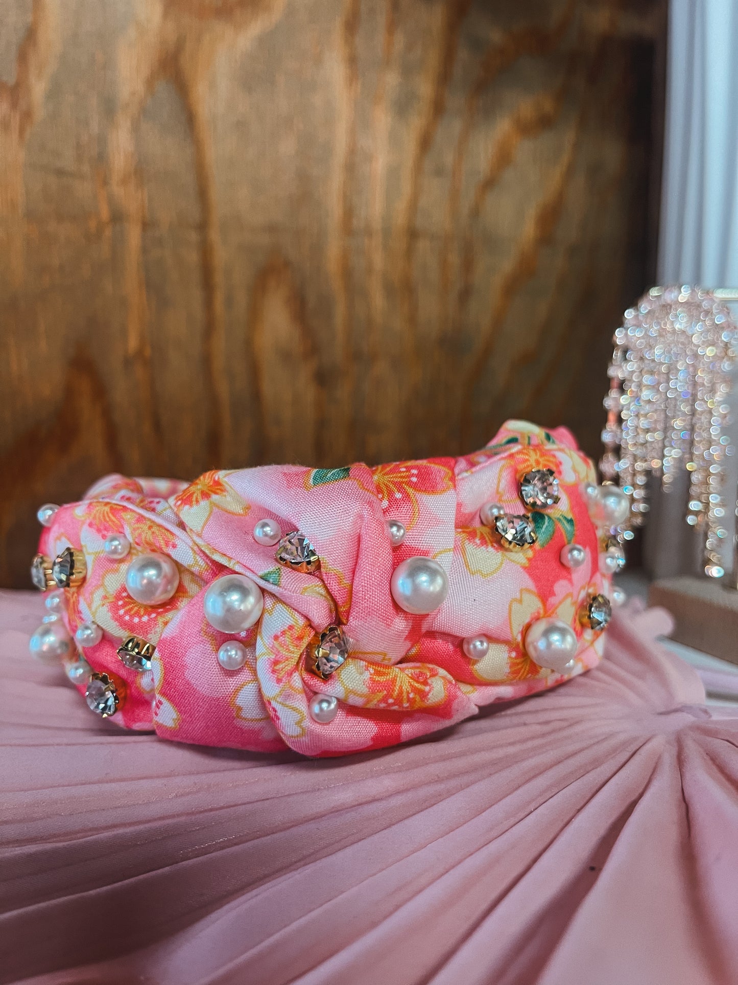 Pretty in Pink Pearl Headband