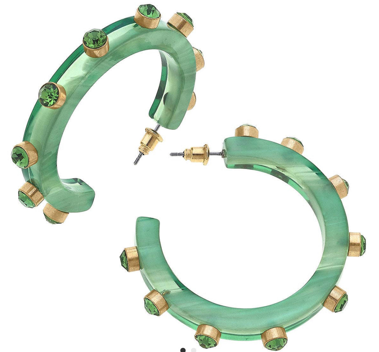 Renee Rhinestone Resin Hoop