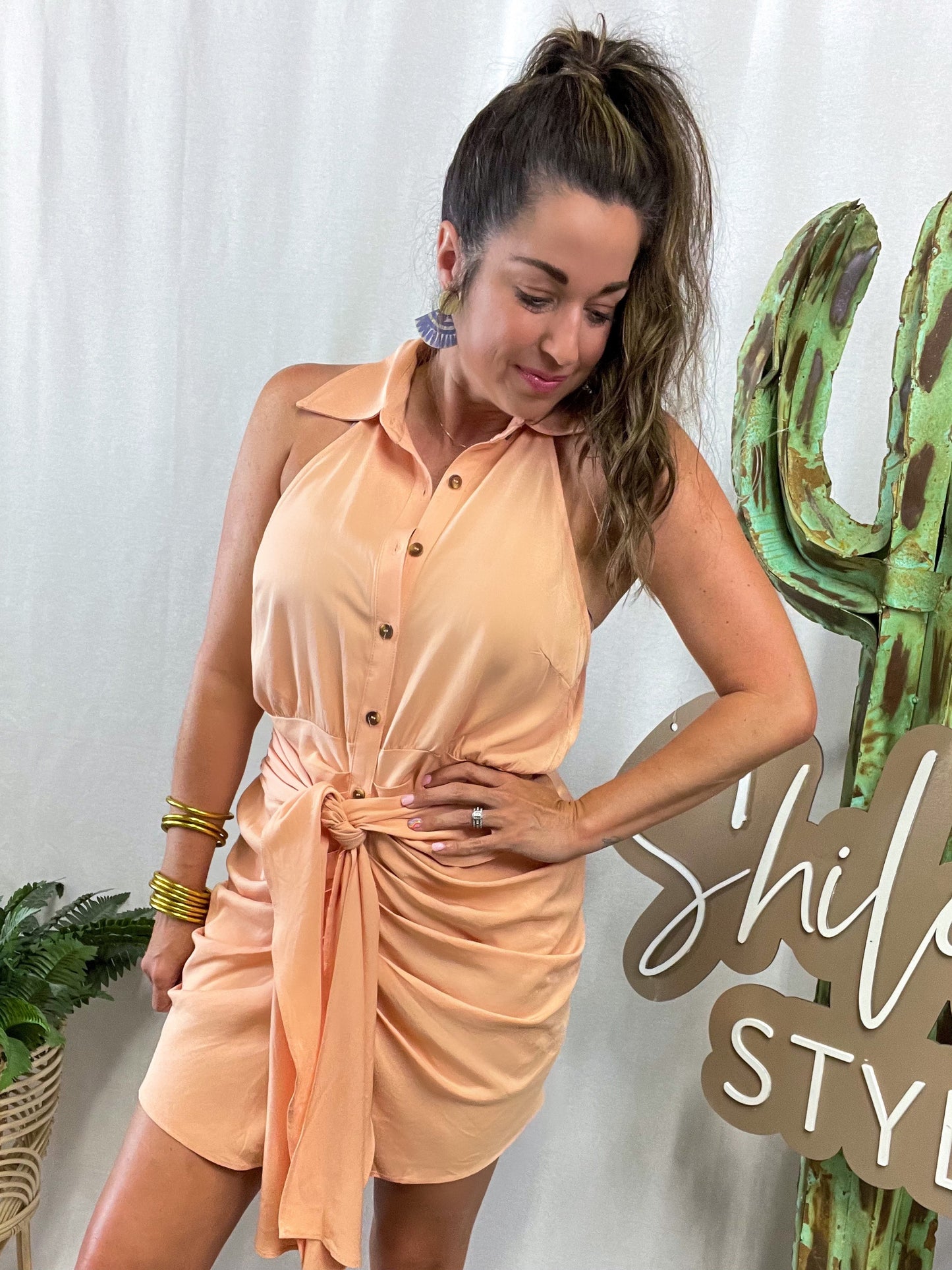 Tisha Tie Mini Dress