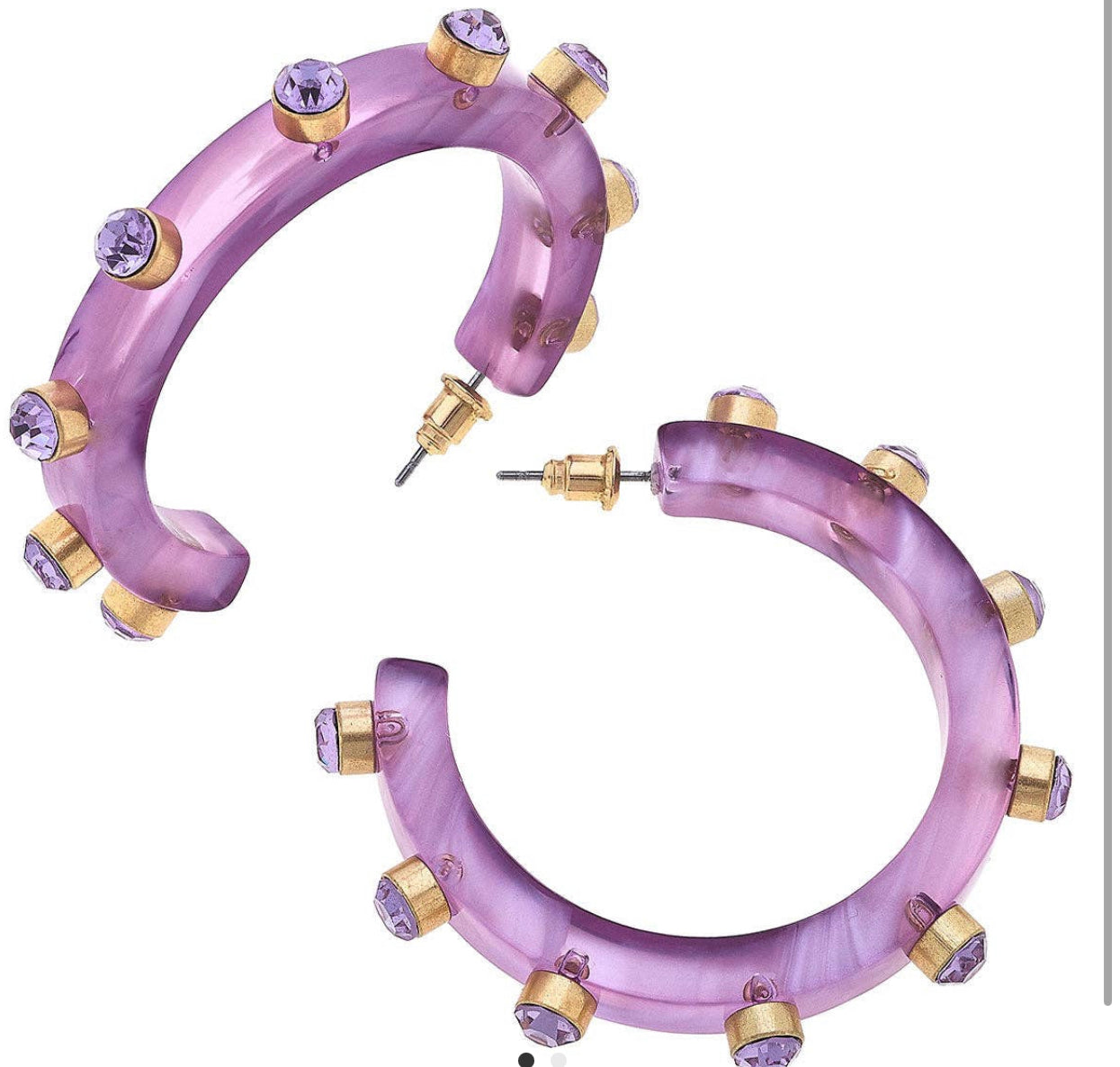 Renee Rhinestone Resin Hoop