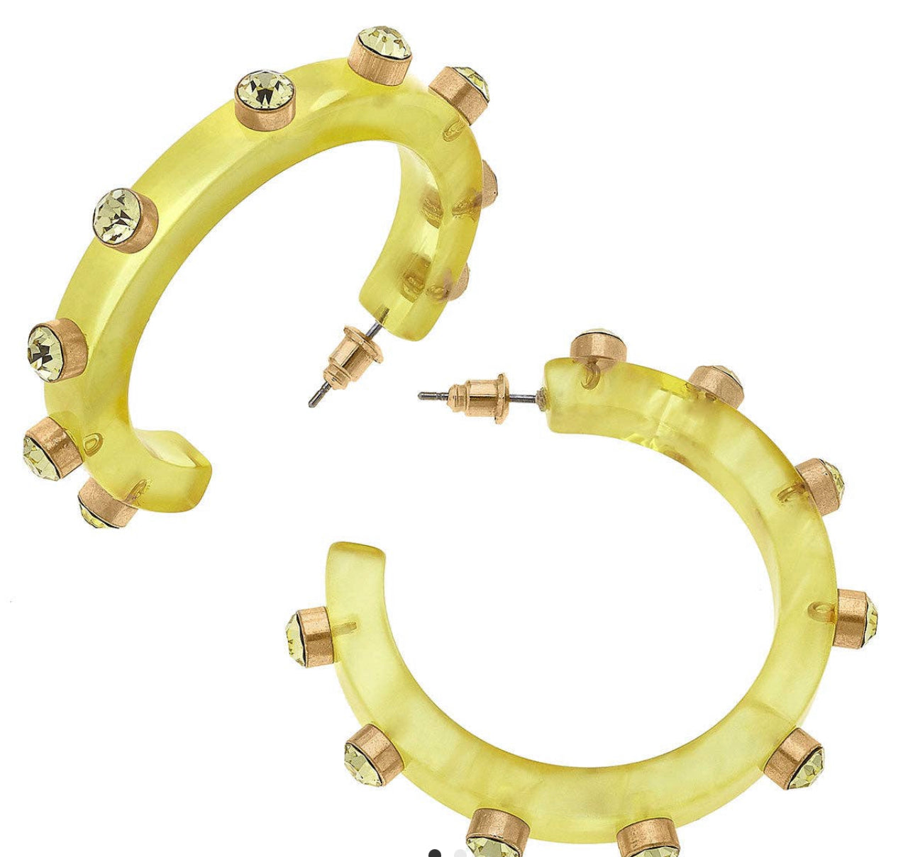 Renee Rhinestone Resin Hoop