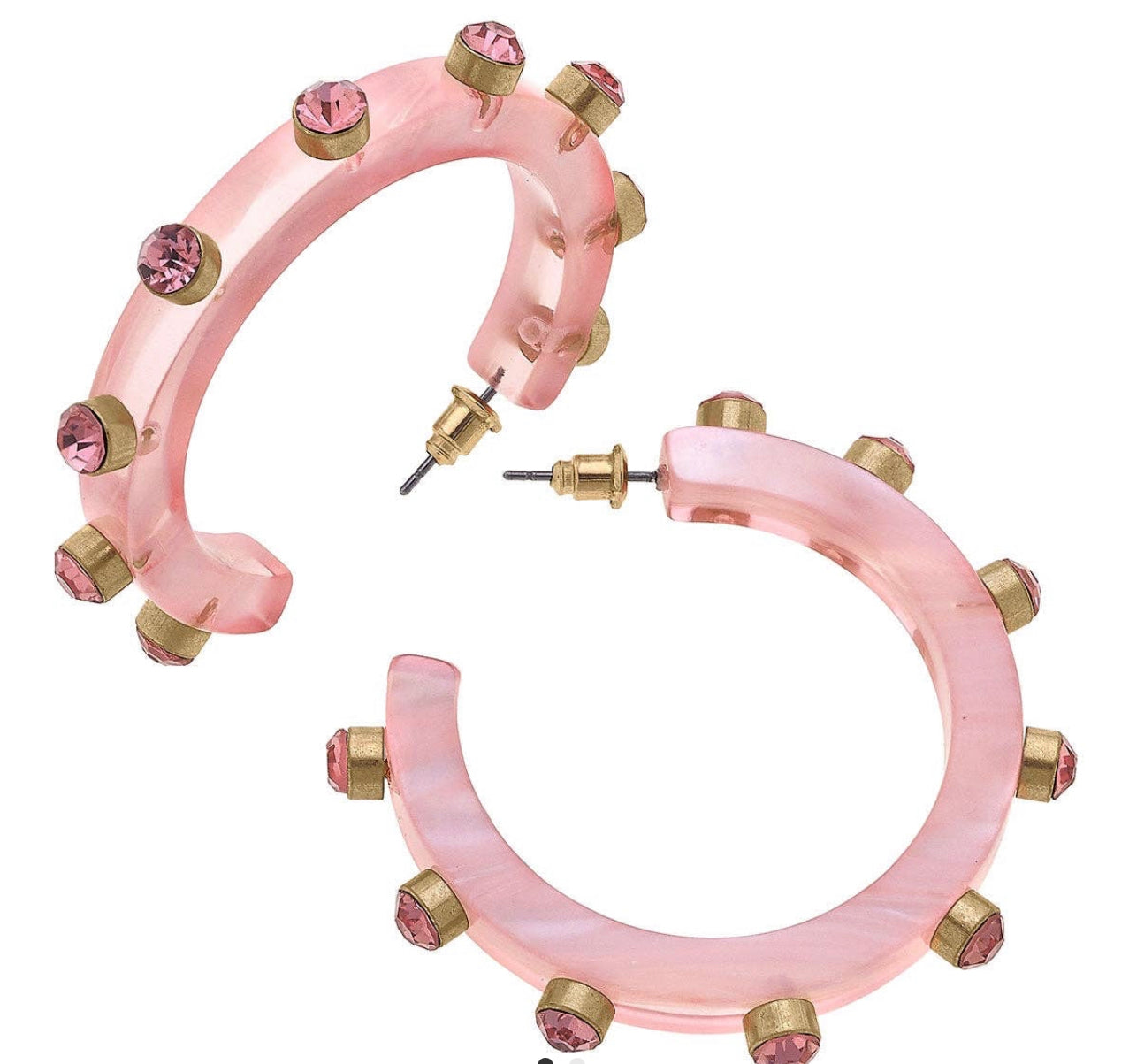Renee Rhinestone Resin Hoop