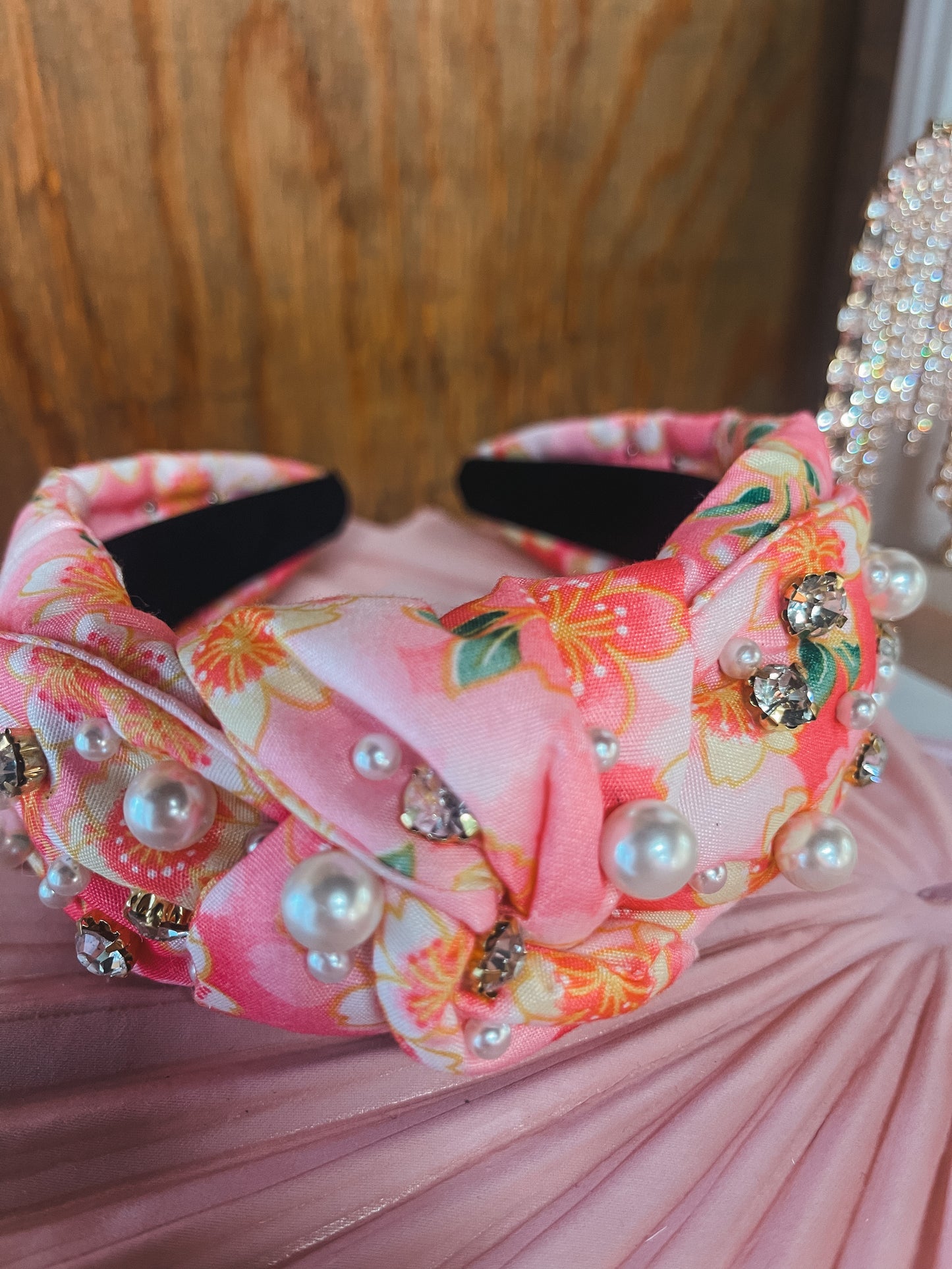 Pretty in Pink Pearl Headband