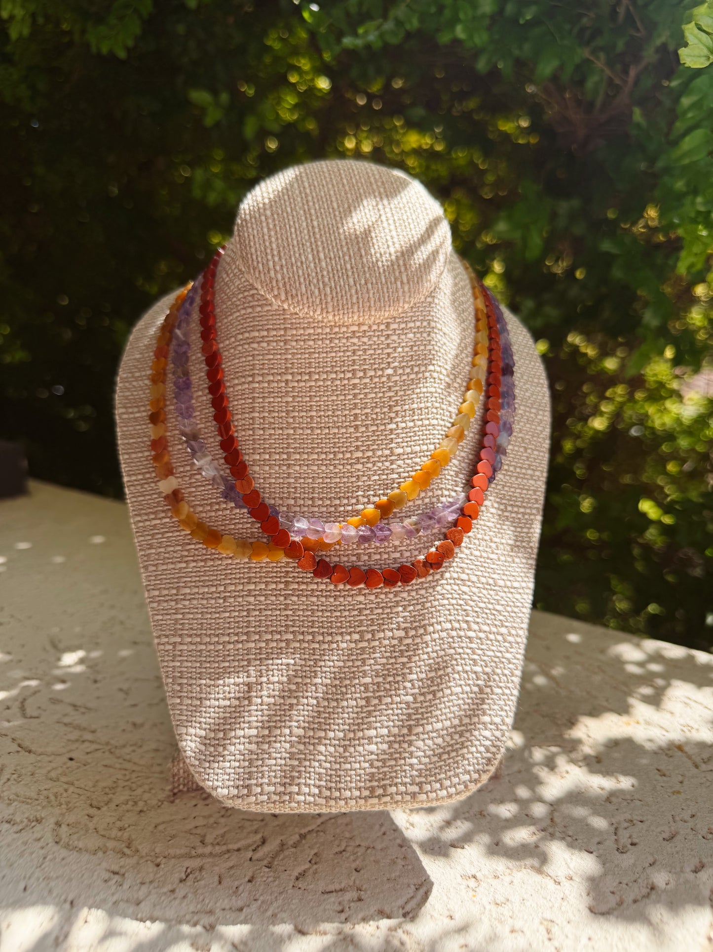 Red Jasper Dainty Heart Necklace
