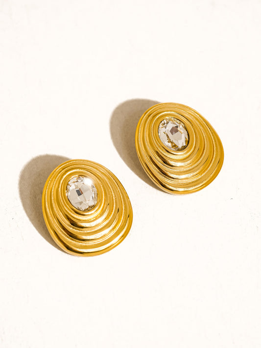 Oliva Oval Stud Earring