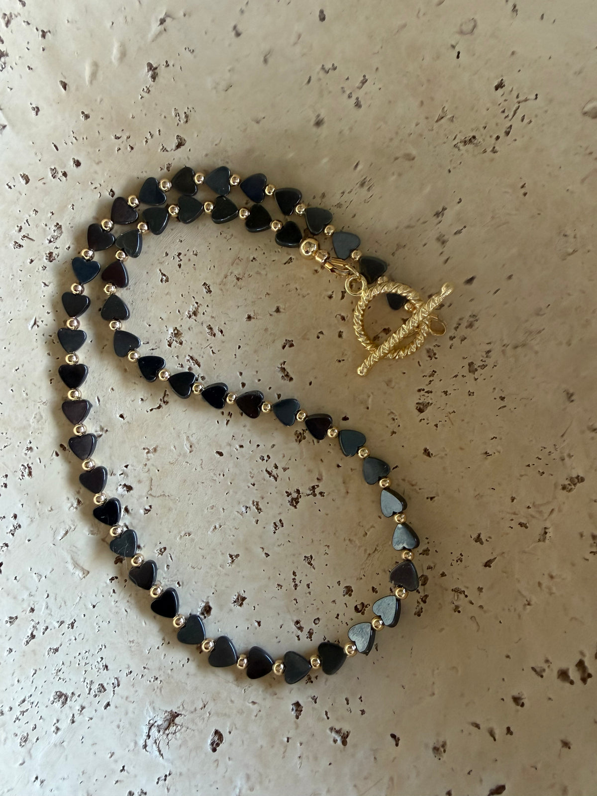 Gunmetal Dainty Heart Necklace