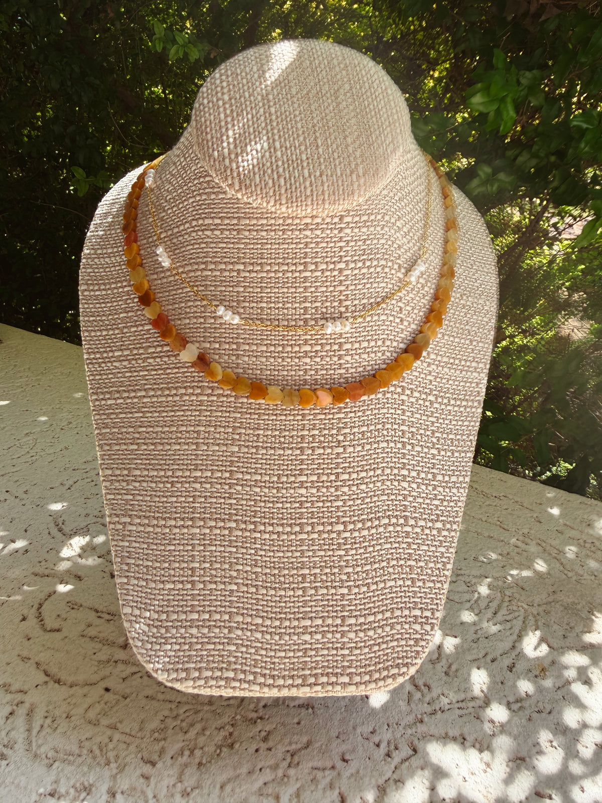 Yellow Jade Dainty Heart Necklace