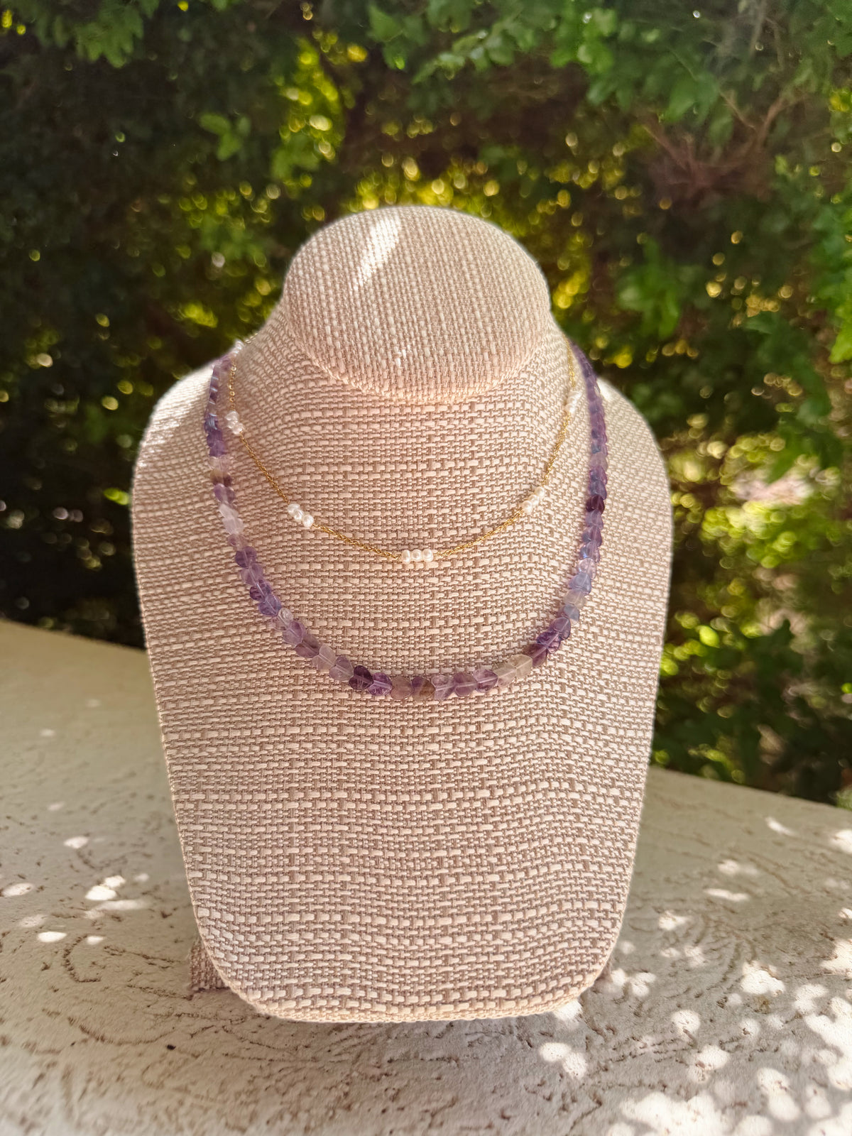 Amethyst Dainty Heart Necklace