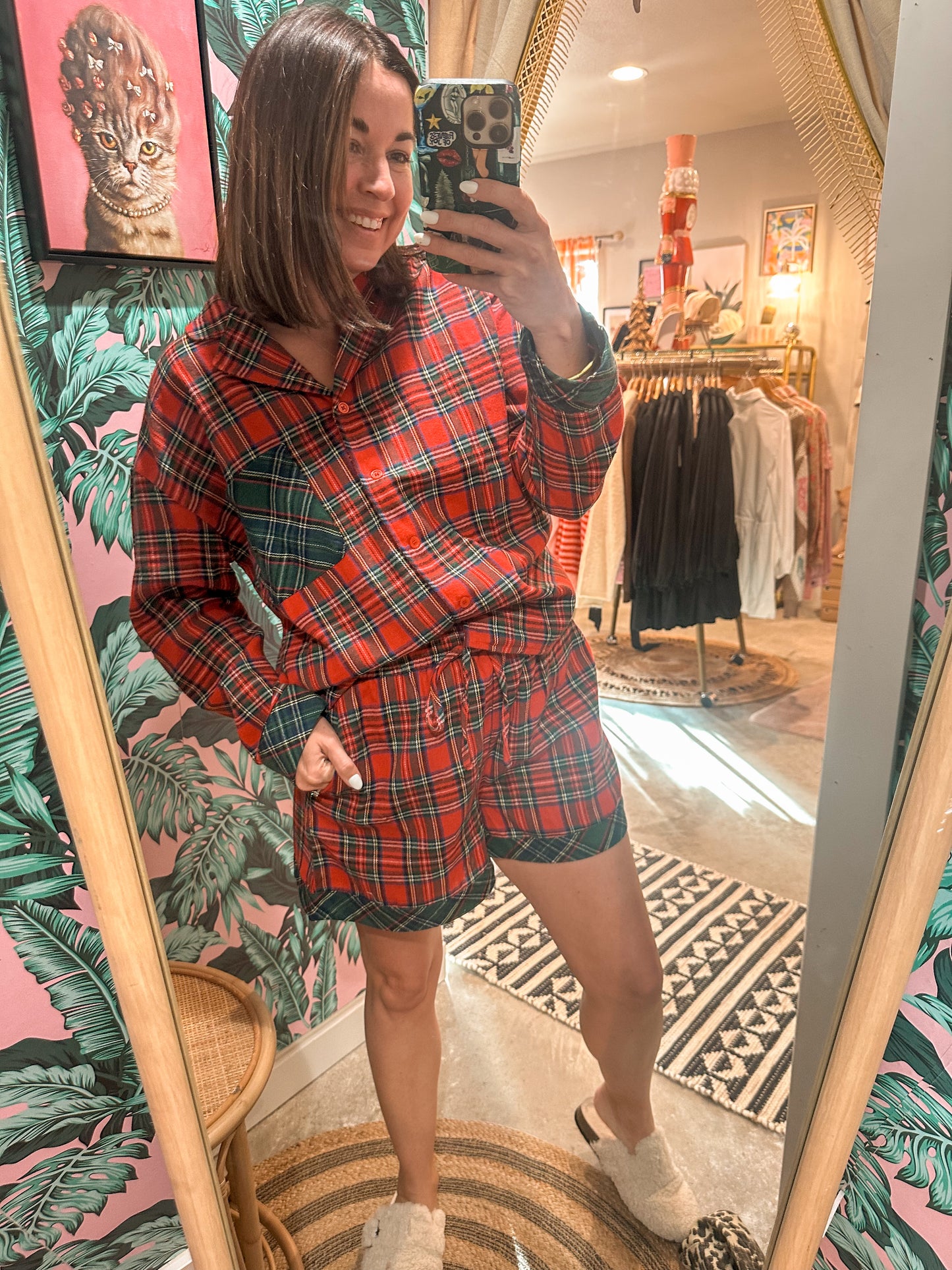 Plaid Pajama Set