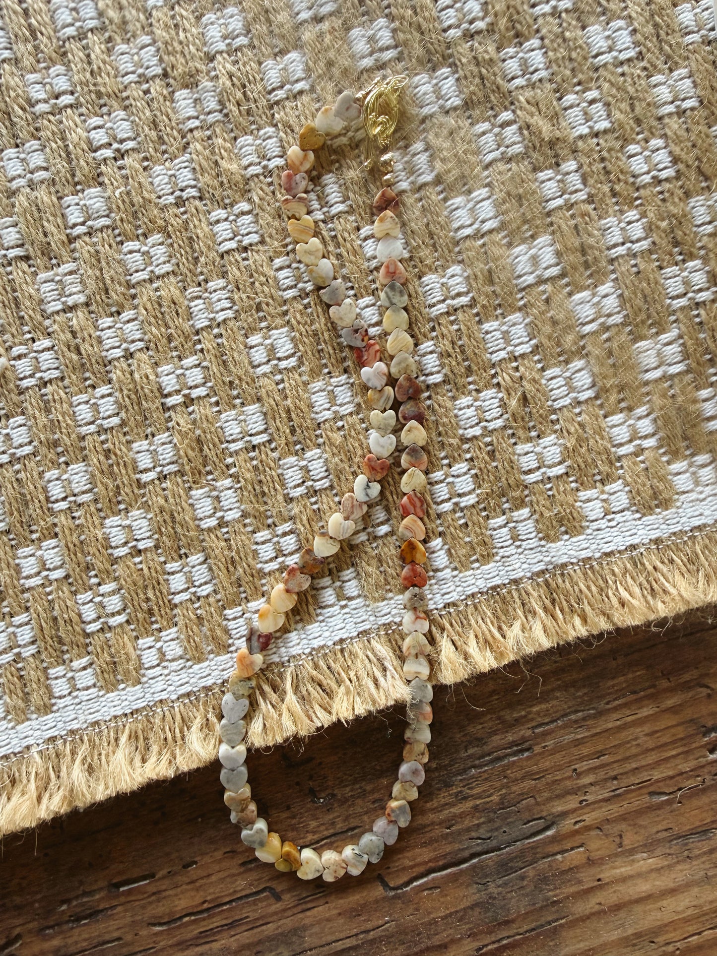 Red Jasper Dainty Heart Necklace