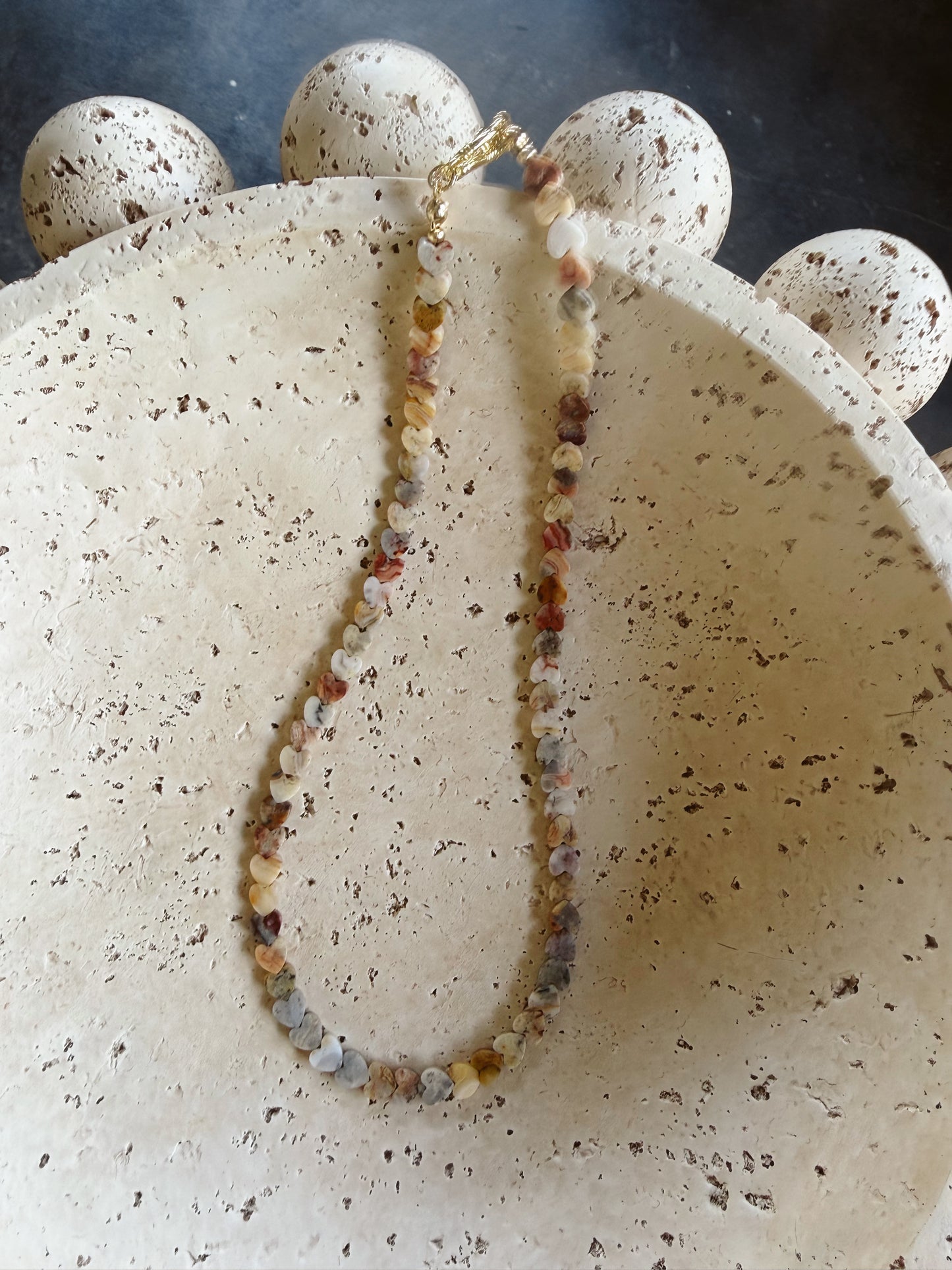 Red Jasper Dainty Heart Necklace
