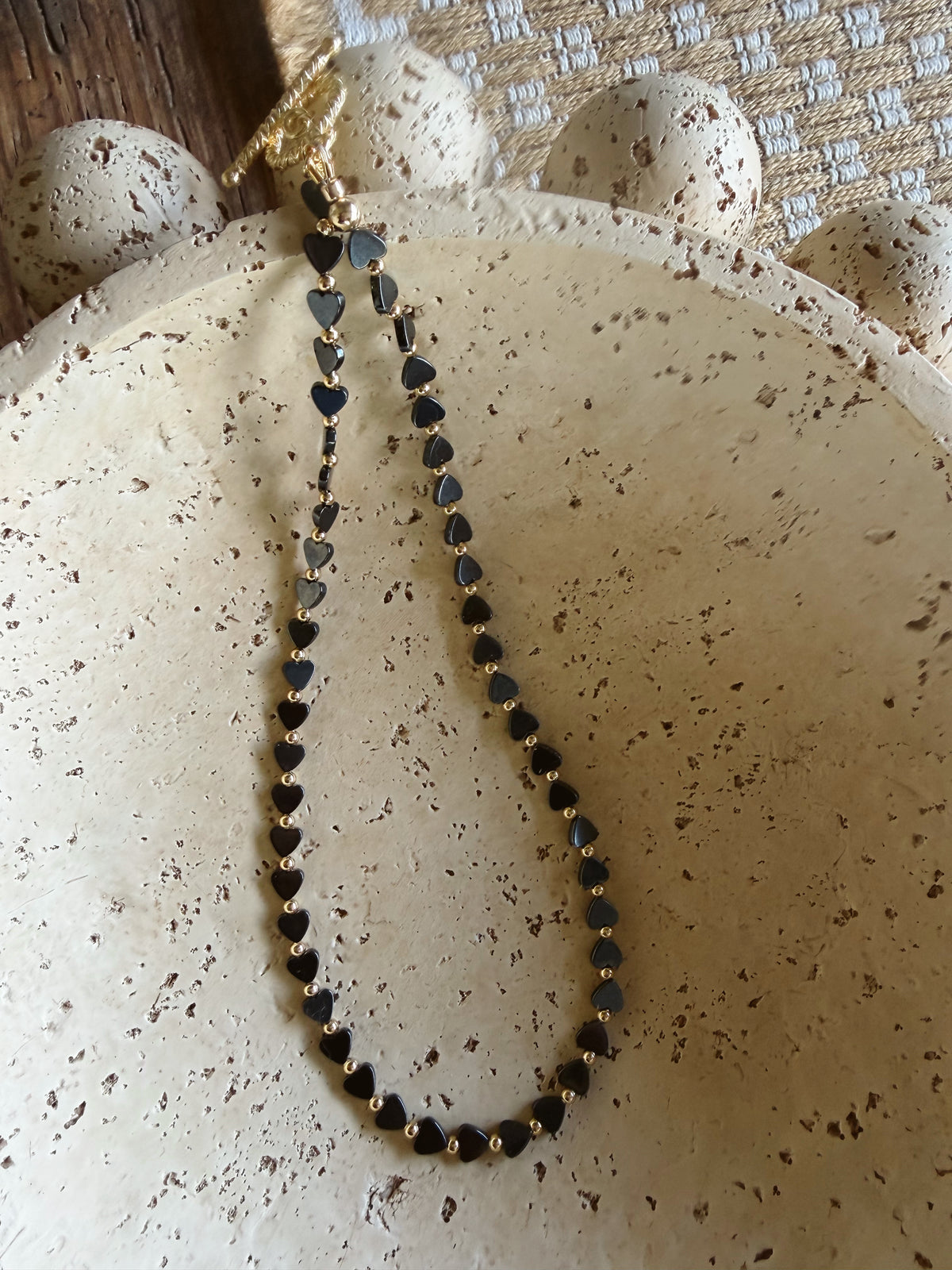 Gunmetal Dainty Heart Necklace