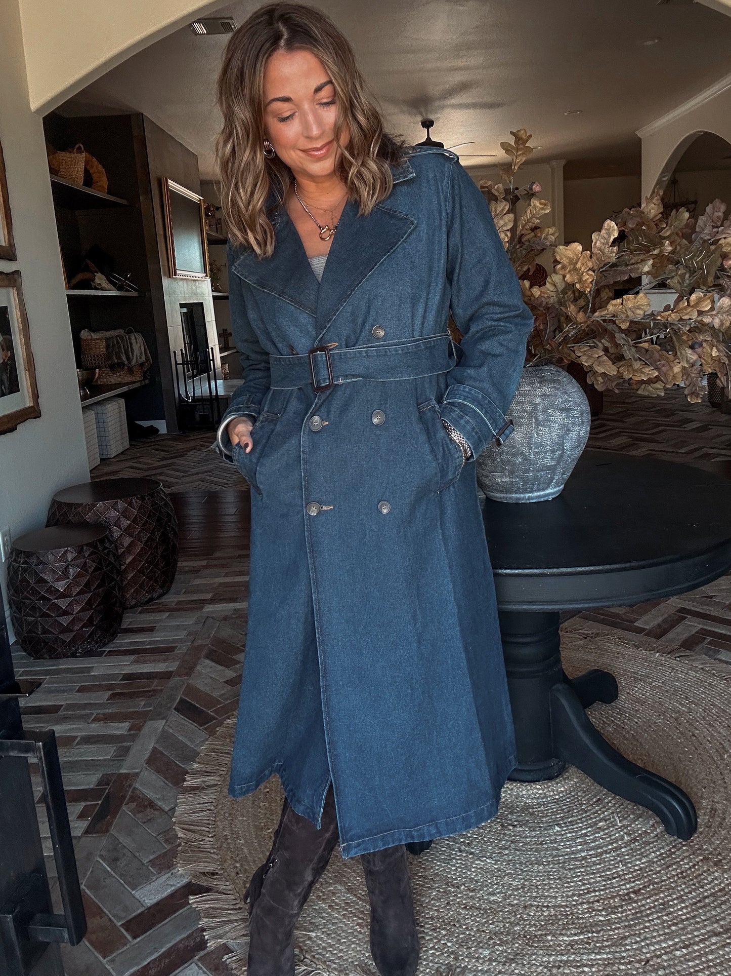 Denim Trench Coat