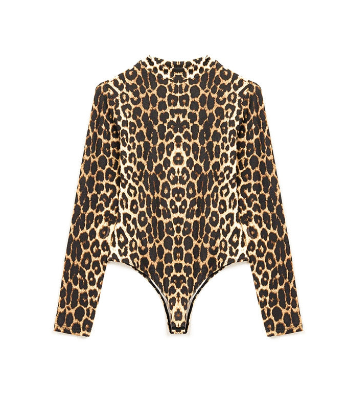 Leopard Spandex Body Suit