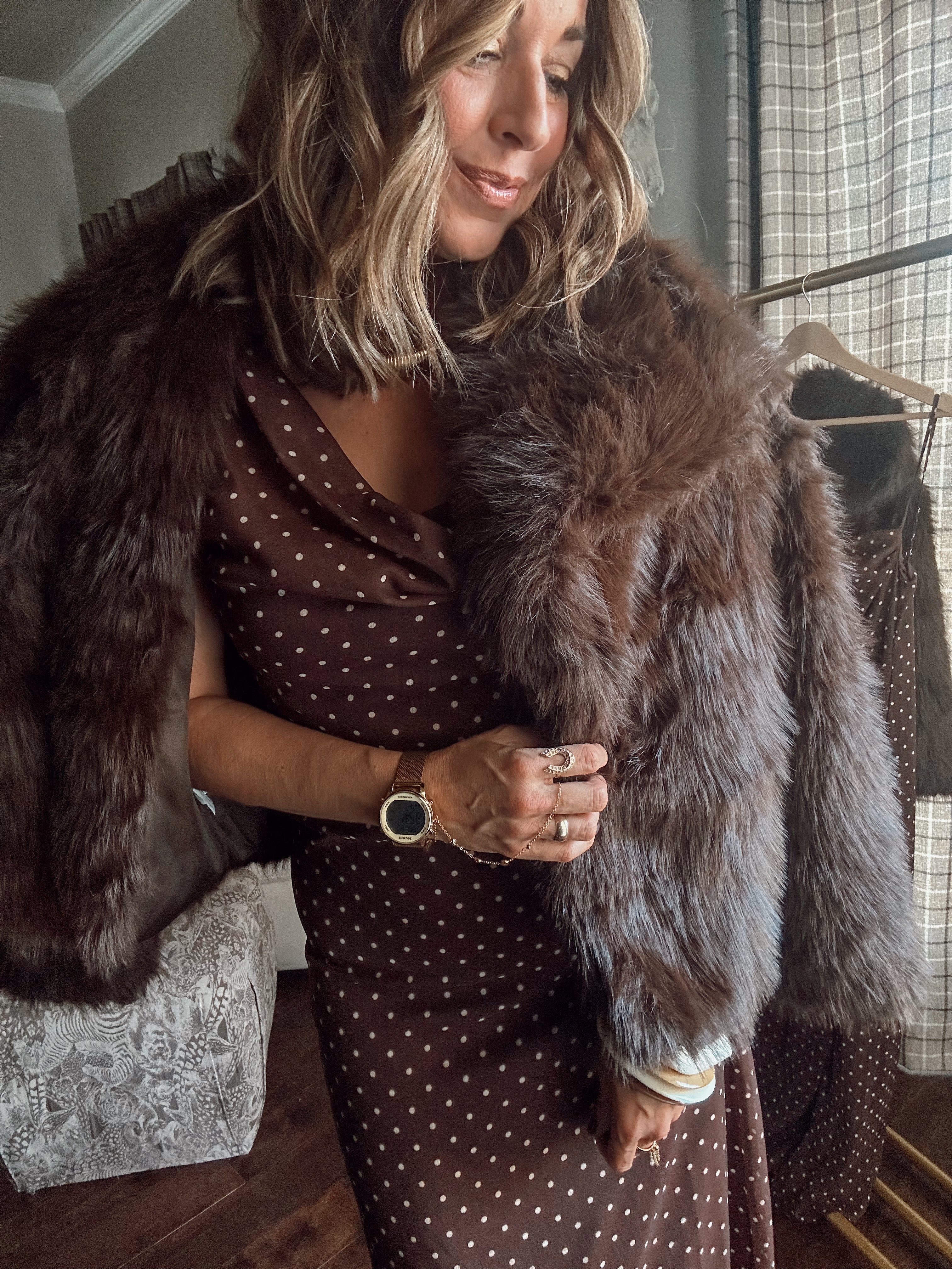 美品◯【THINK FUR 】FOX LIKE FUR JACKET hina様専用❗️THINK FUR Fox Like Fur Jacket S