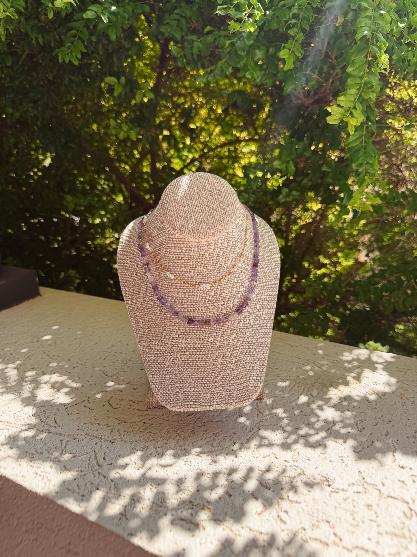 Amethyst Dainty Heart Necklace