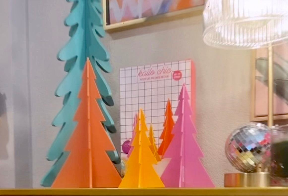Acrylic Christmas Tree Set