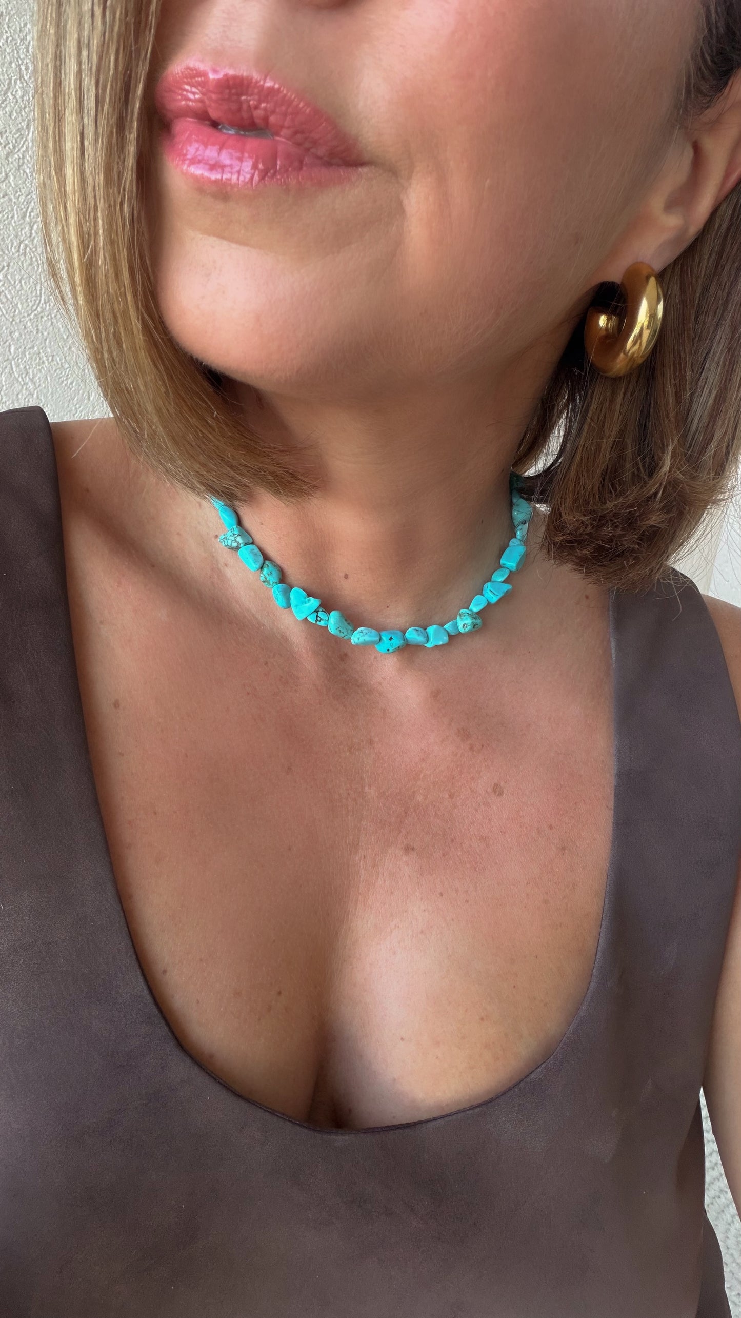Dainty Turquoise Choker Necklace
