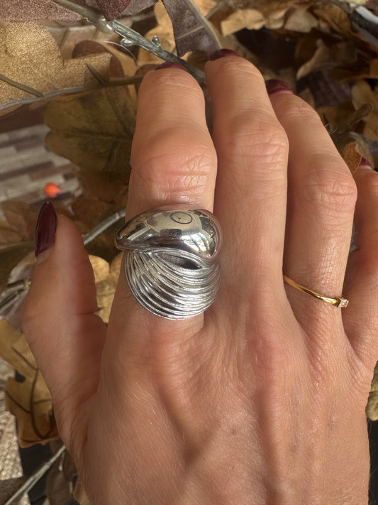 Chunky Silver Dome Ring