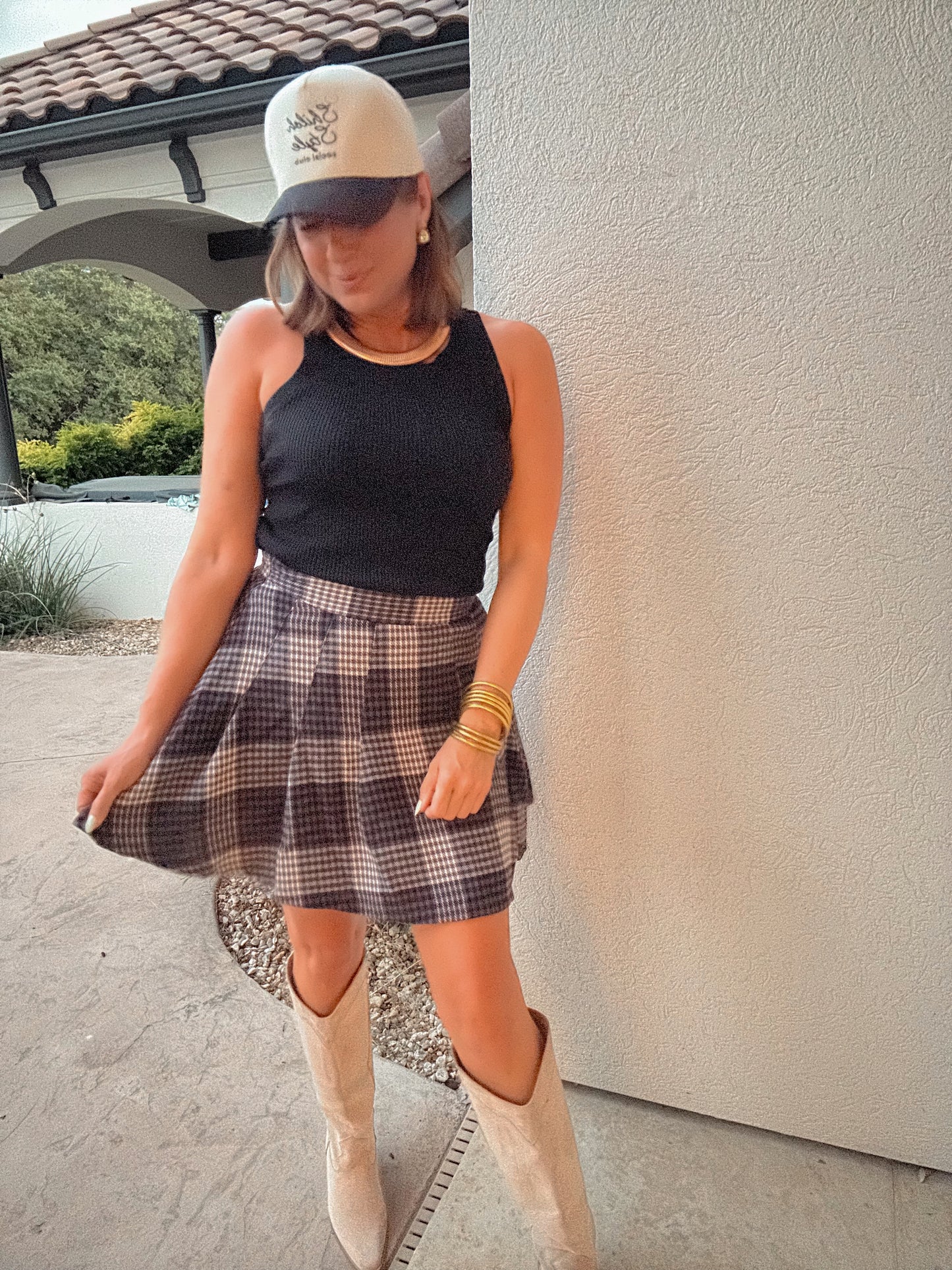 School Girl Chic Plaid Skirt