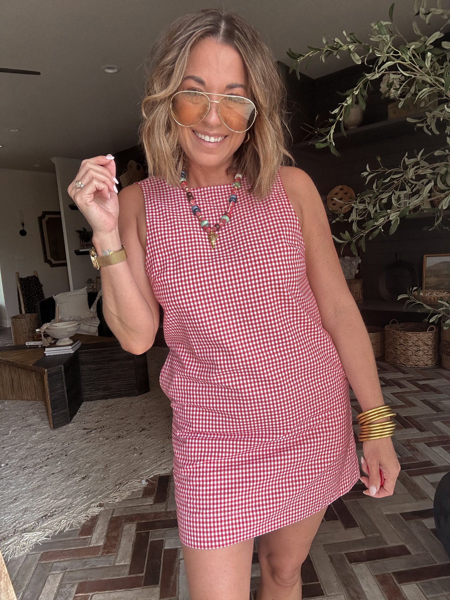 Ginger Gingham Dress