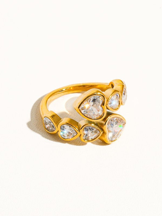 Wyatt Rhinestone Heart Ring
