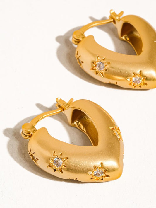 Desi Gold Heart Hoop