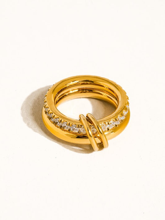 Justine Double Gold Ring